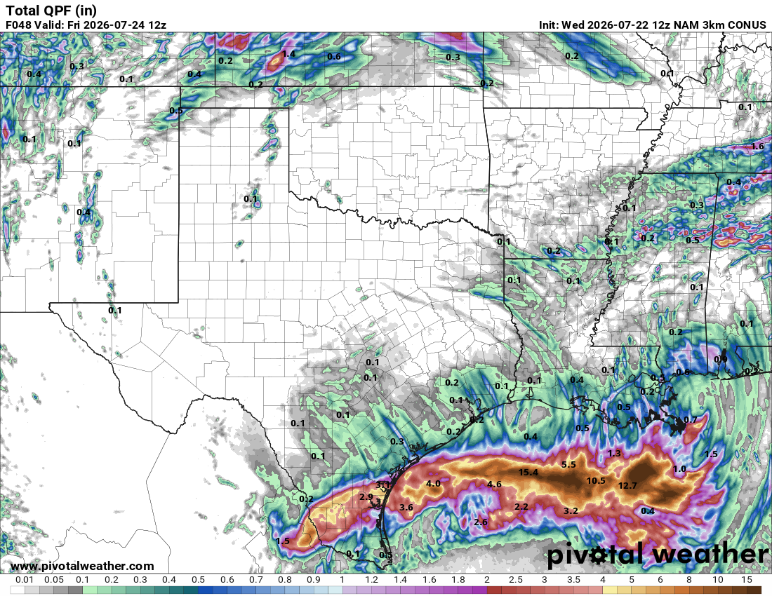 Remnants of Bertha could actually drop some rain in south Texas.