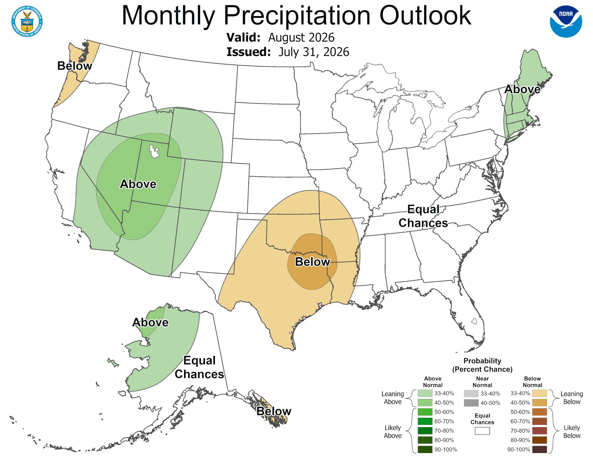 August rain chances are not looking good…