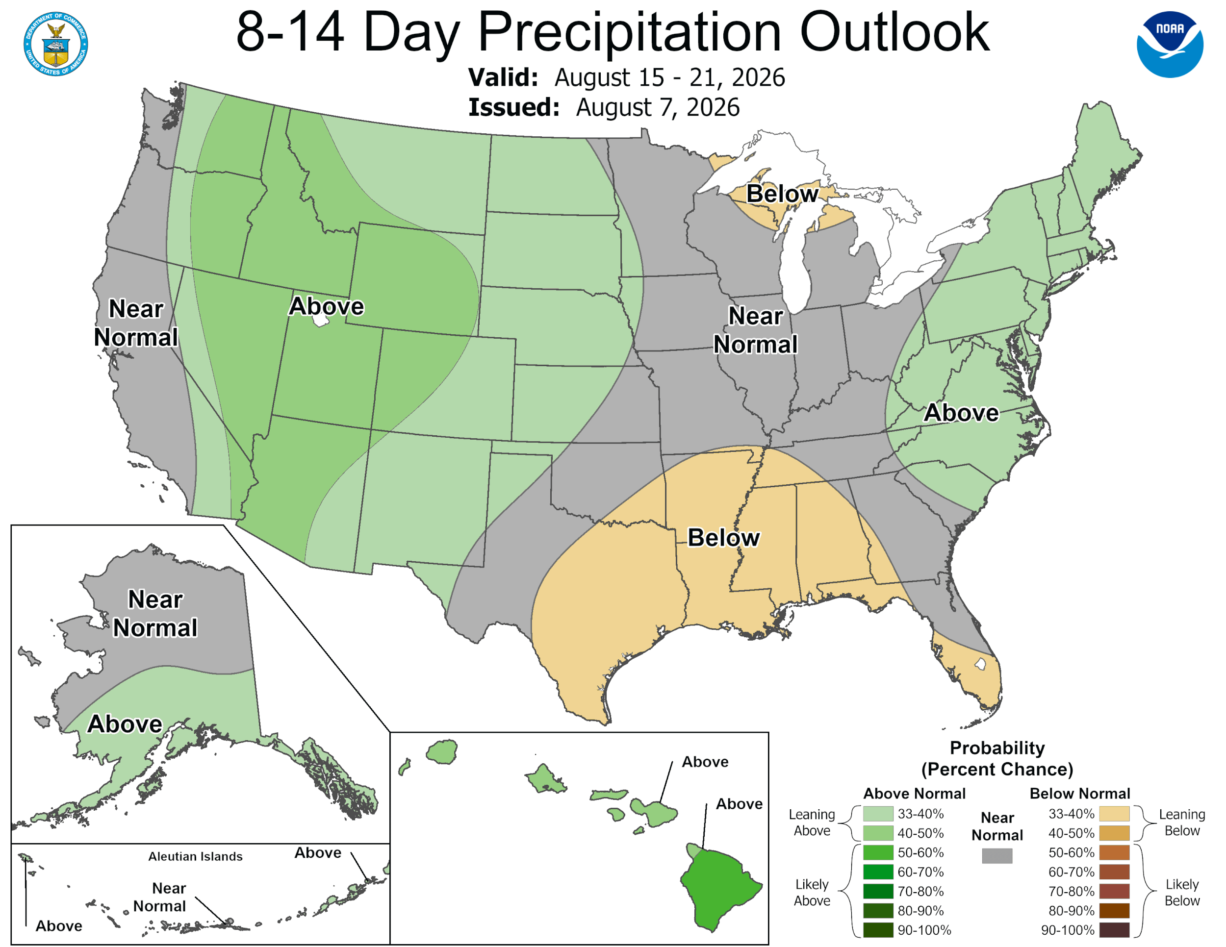The high is moving east…