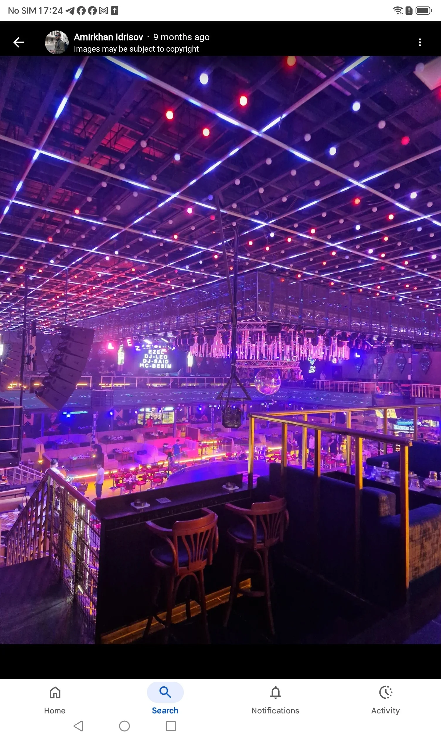 Baku Night Clubs. The vibrant venue. 