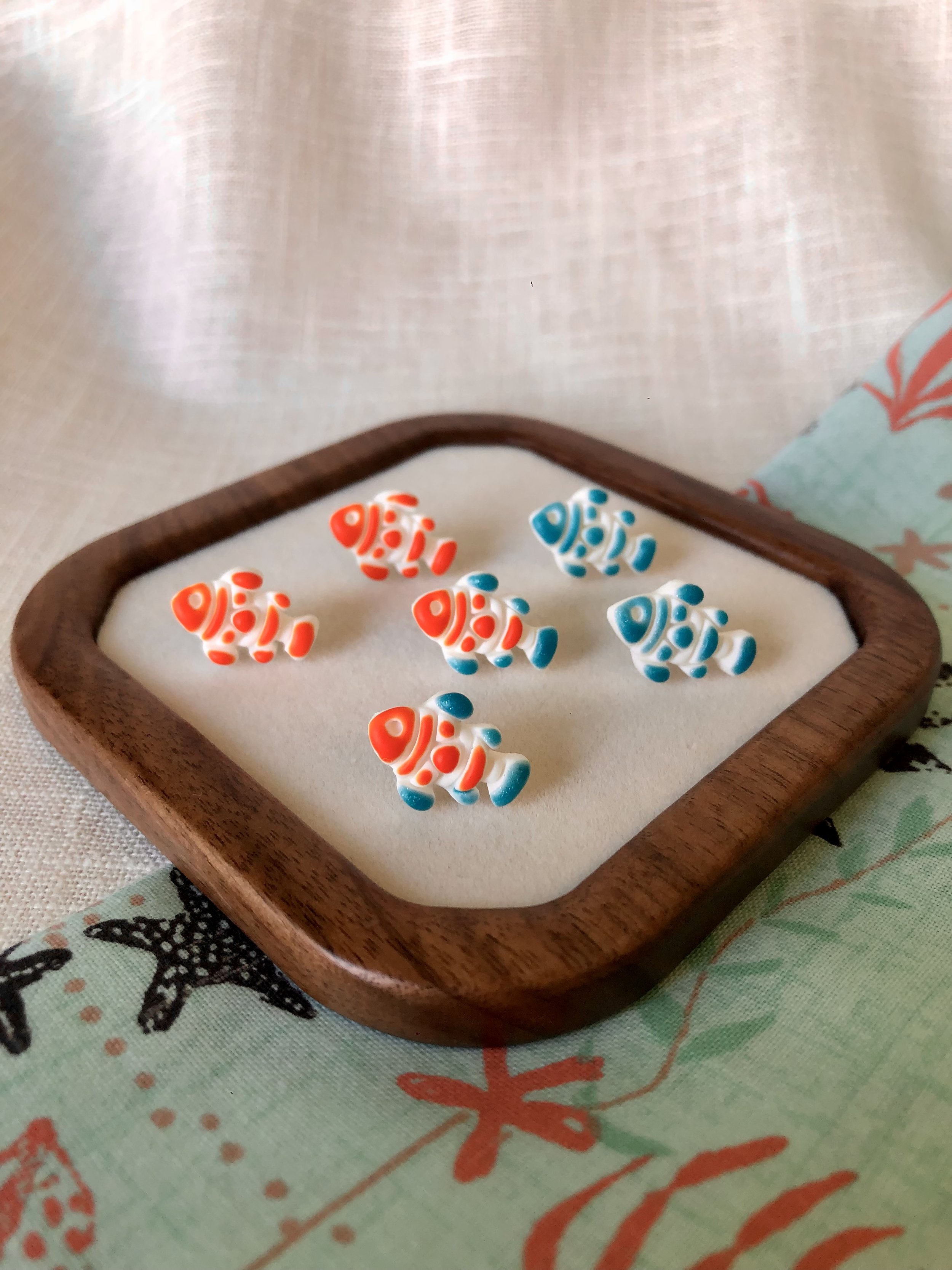 Mini Fish Stud Earrings | Handmade by The Lilac Coral