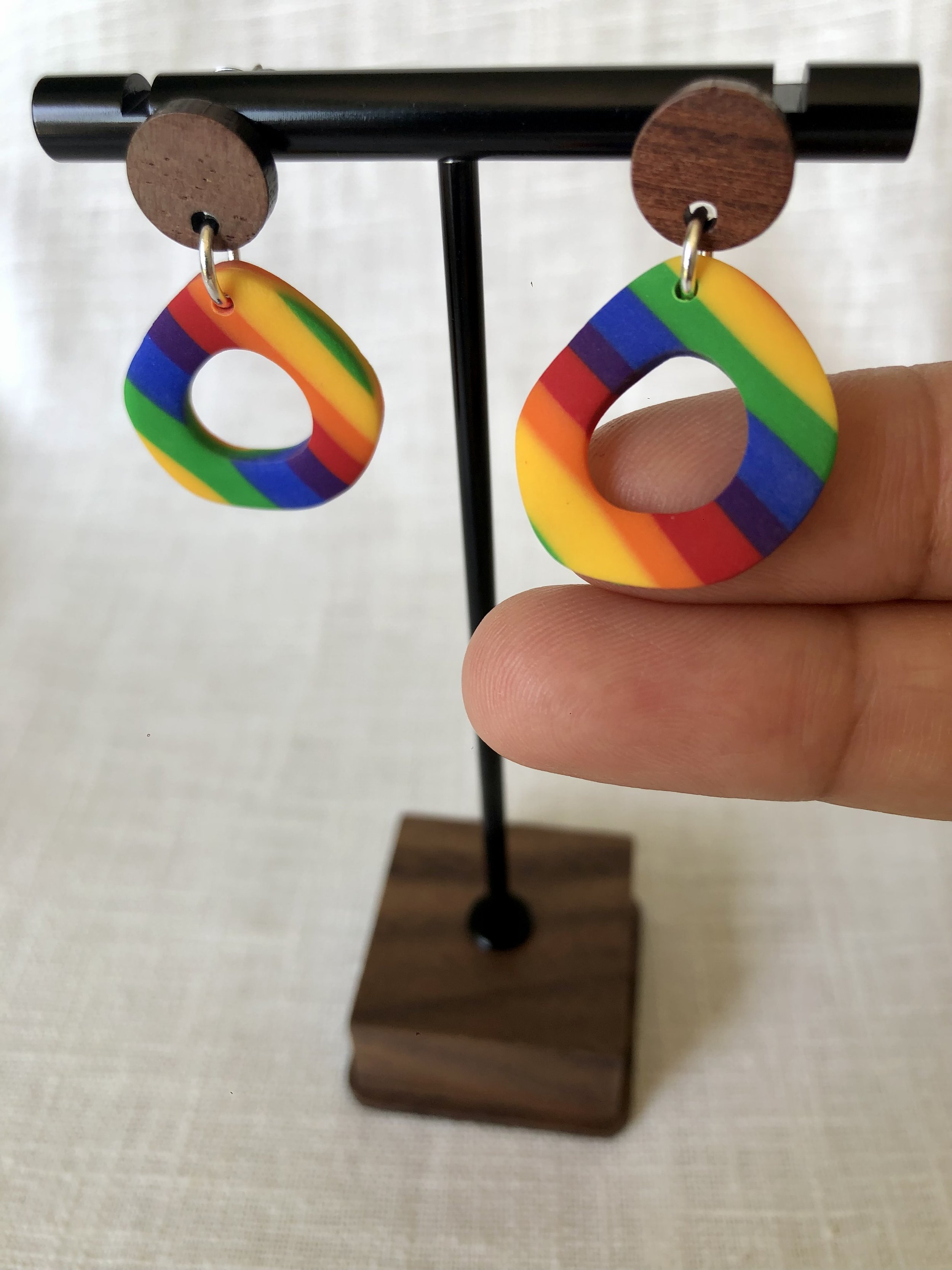 Rainbow Dangles Earrings | Handmade by The Lilac Coral
