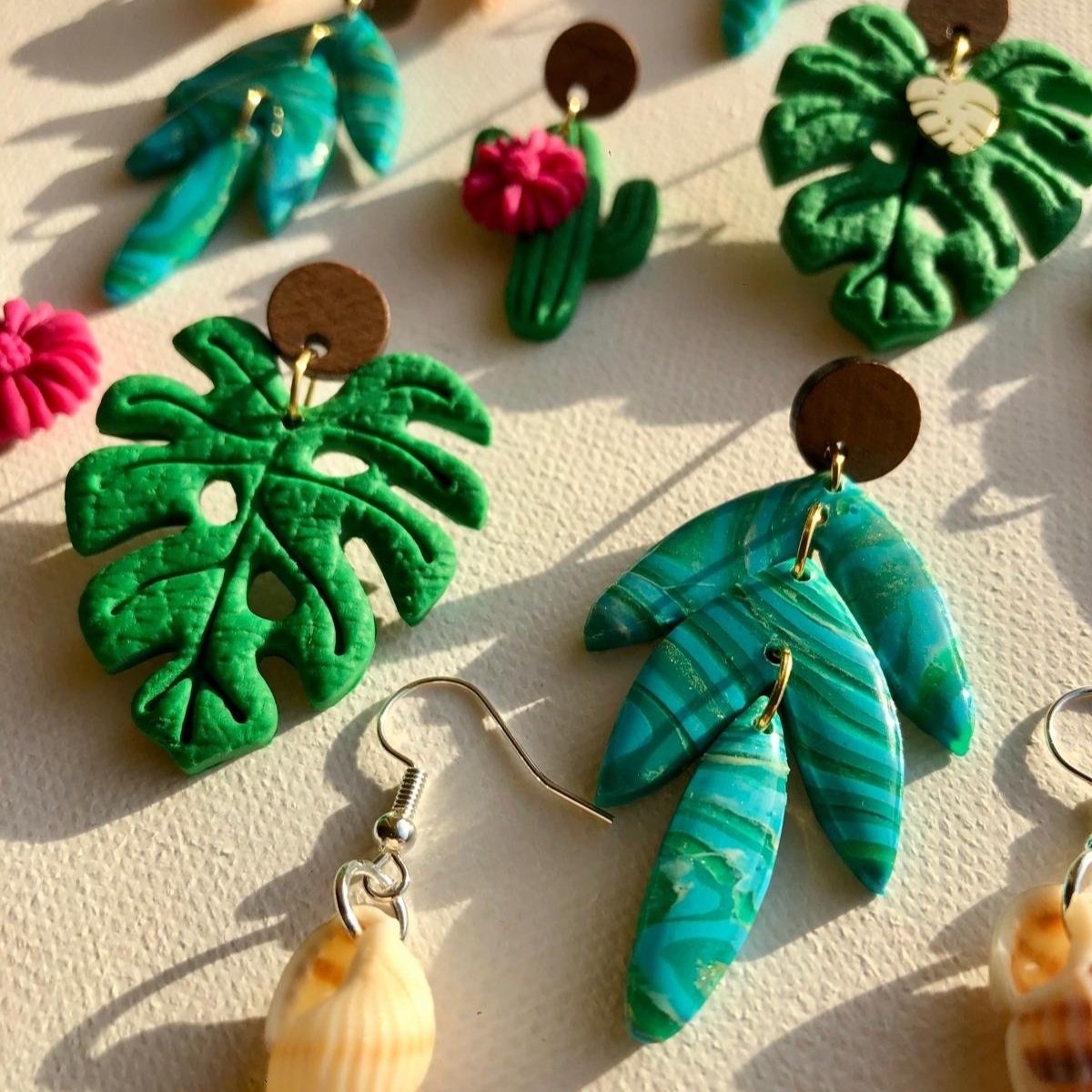 Marbled Turquoise Drop Earrings | Handmade by The Lilac Coral