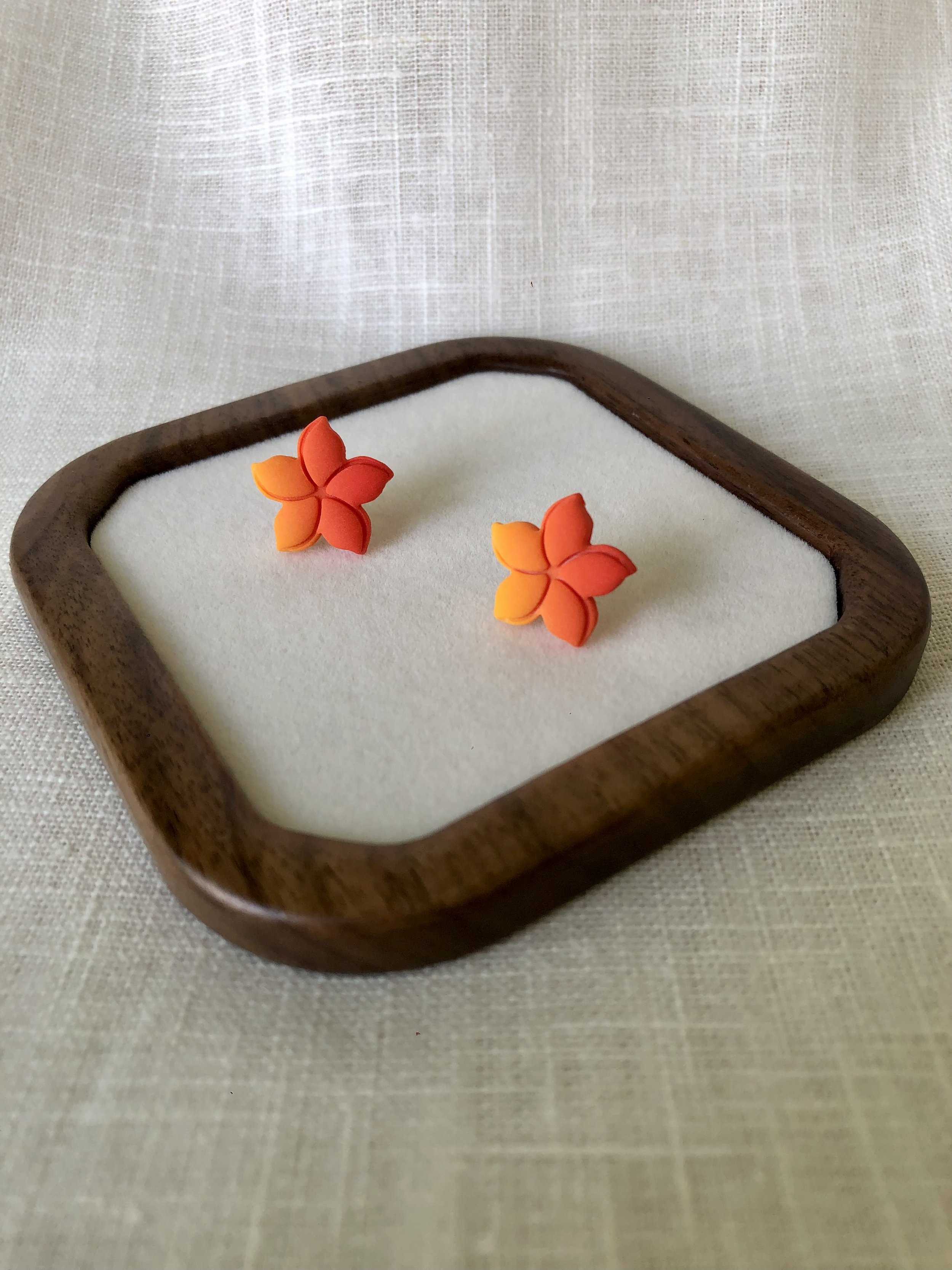 Tropical Flower Studs | Handmade by The Lilac Coral