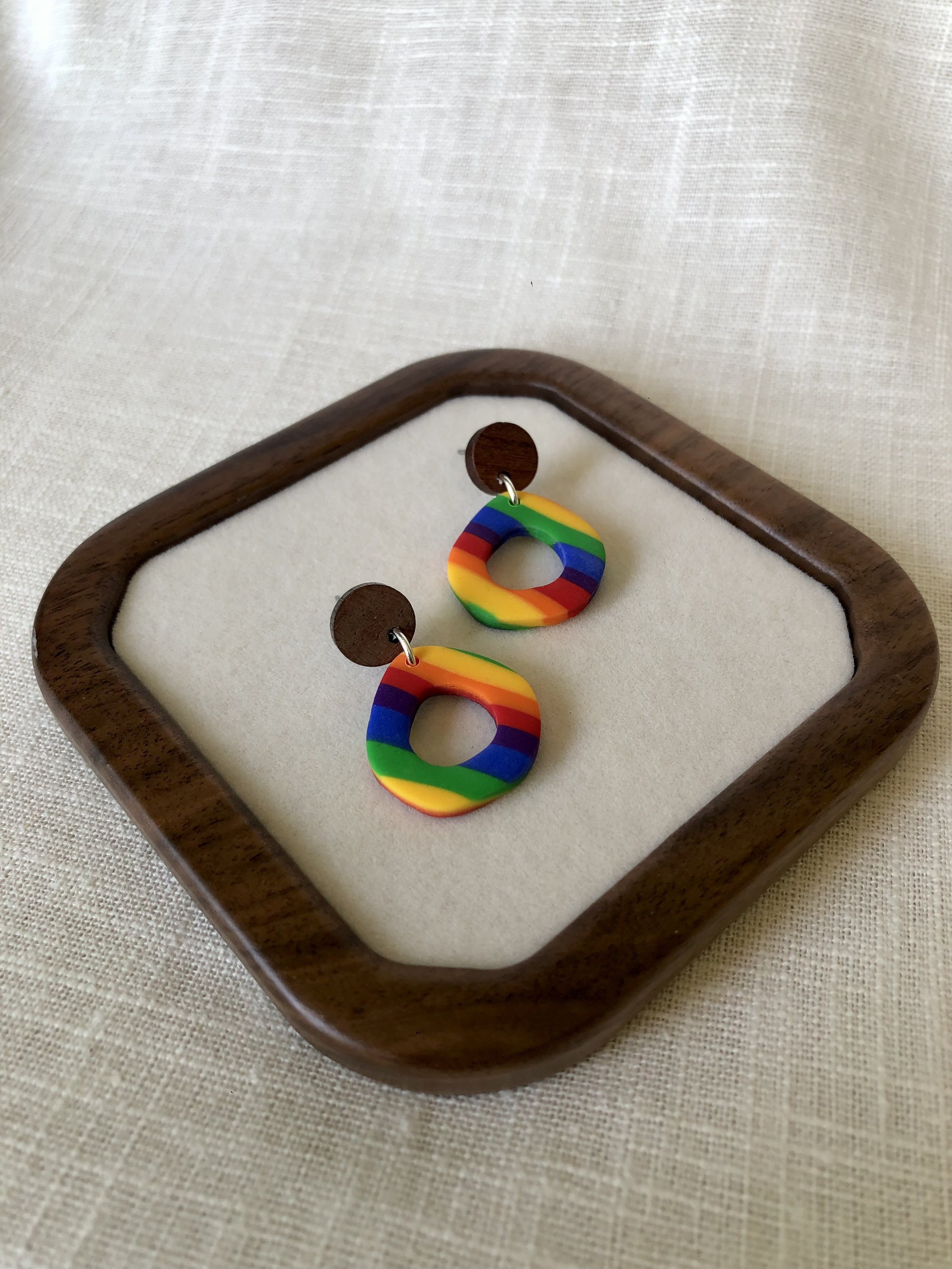 Rainbow Dangles Earrings | Handmade by The Lilac Coral