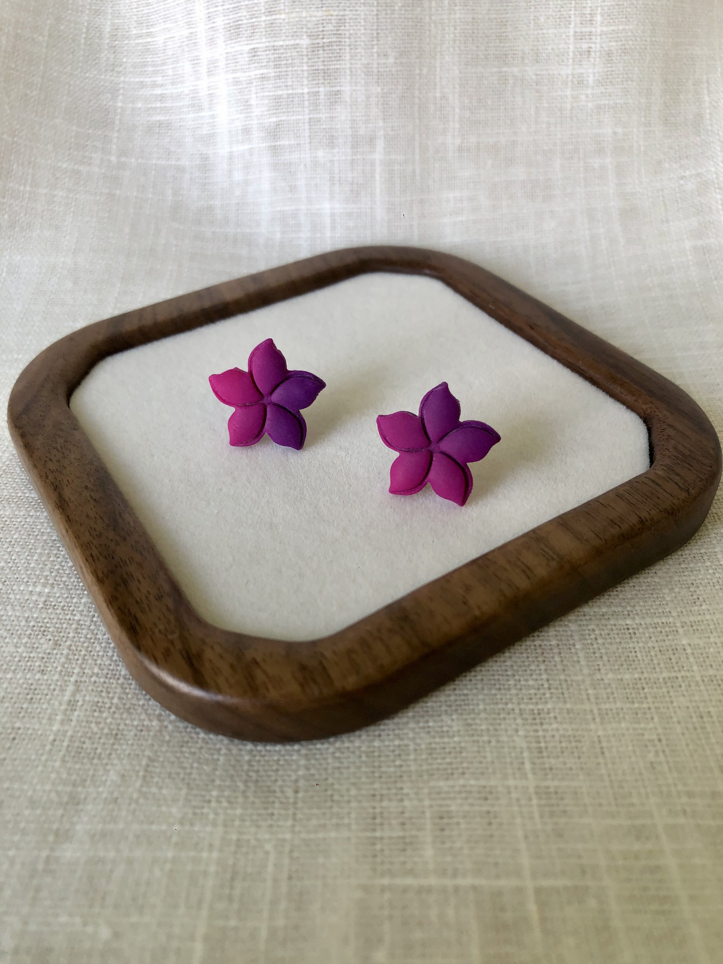 Tropical Flower Studs | Handmade by The Lilac Coral