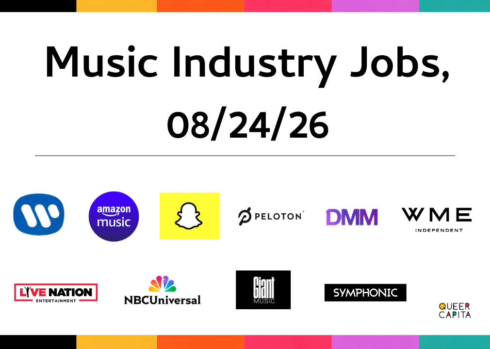 Music Industry Jobs, 08/24/26