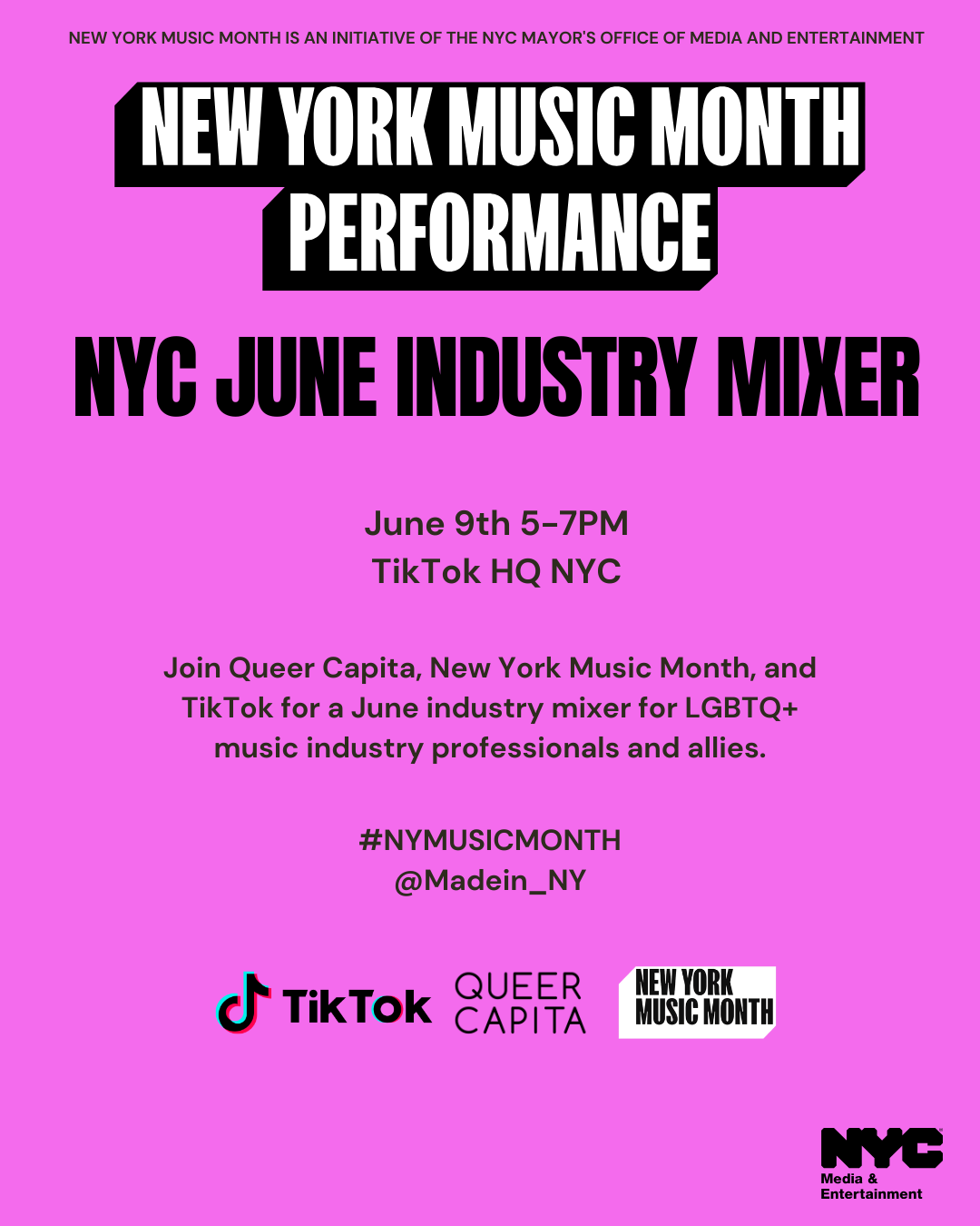 NYMM - NYC June Industry Mixer