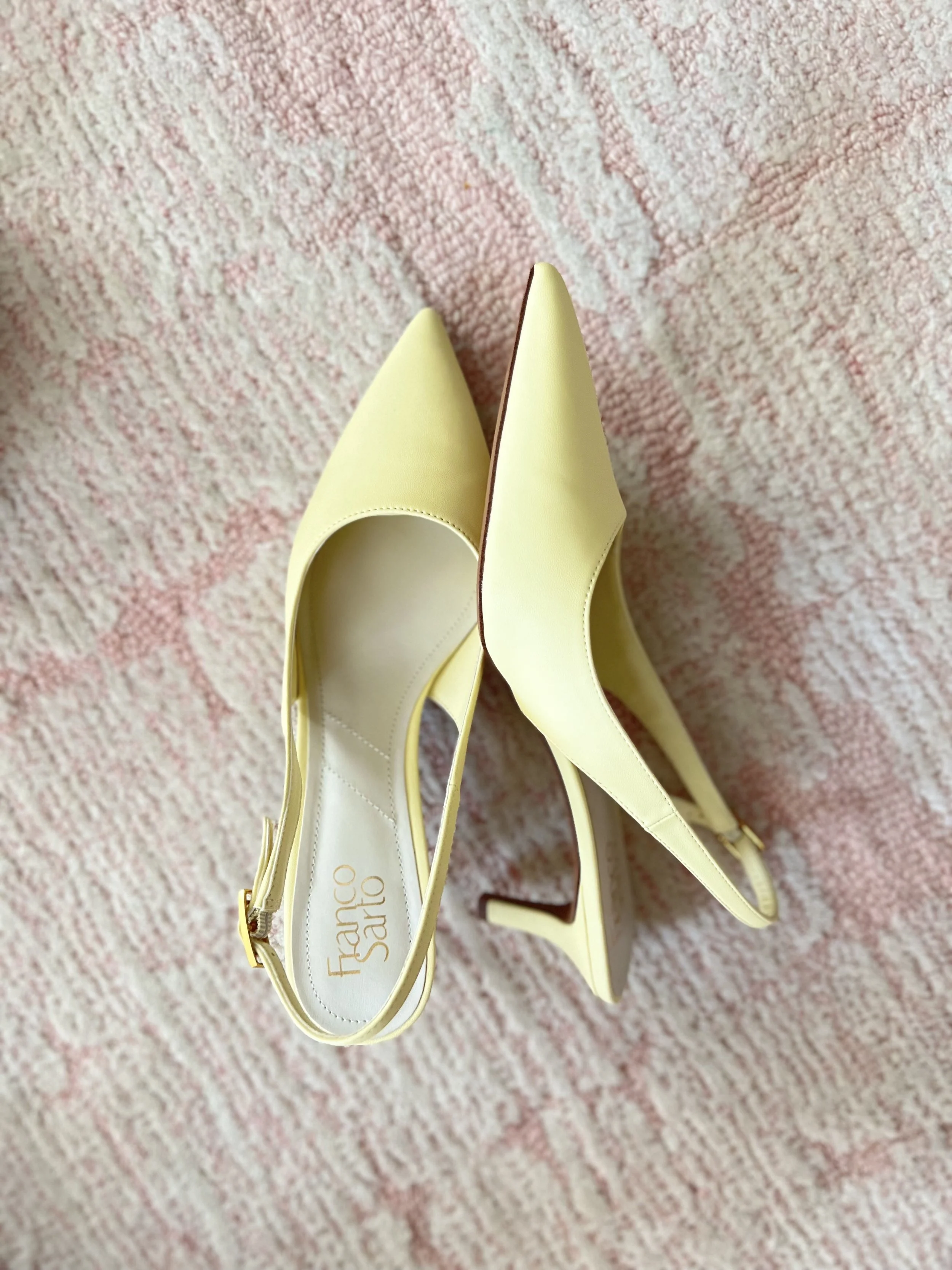 Franco Sarto Butter Yellow Kitten Heels DSW