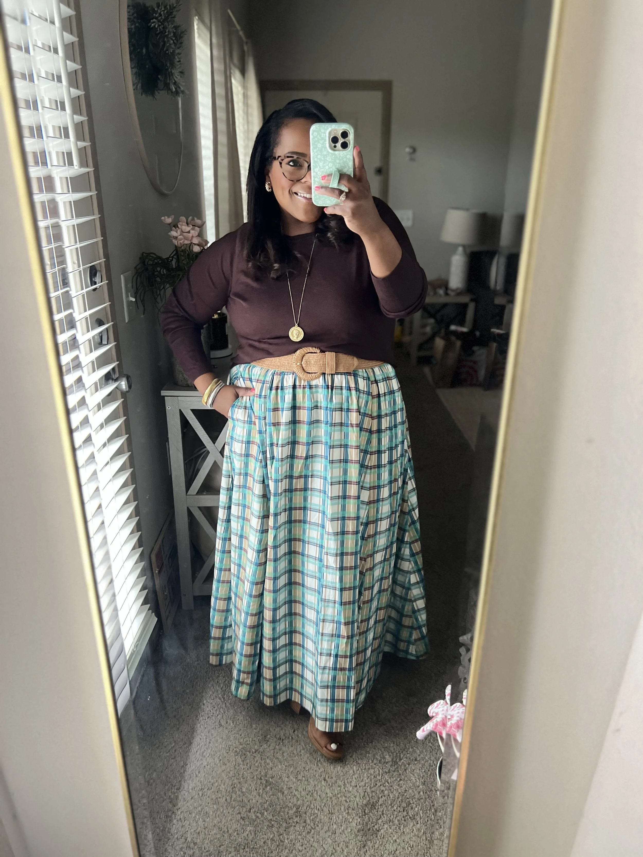 Maeve Plaid Maxi Skirt Anthropologie