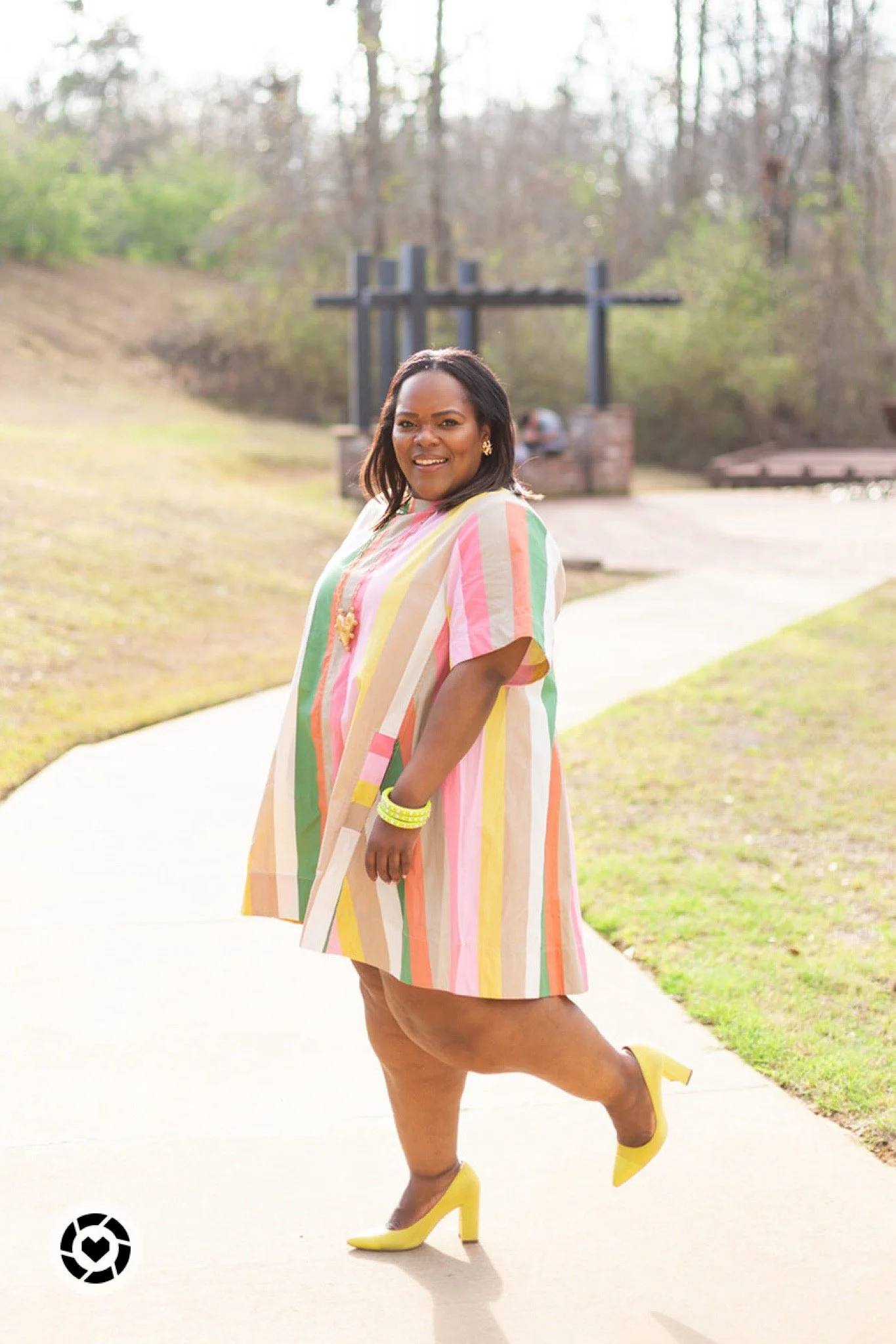 Anthropologie Colorful Stripe A-Line Dress