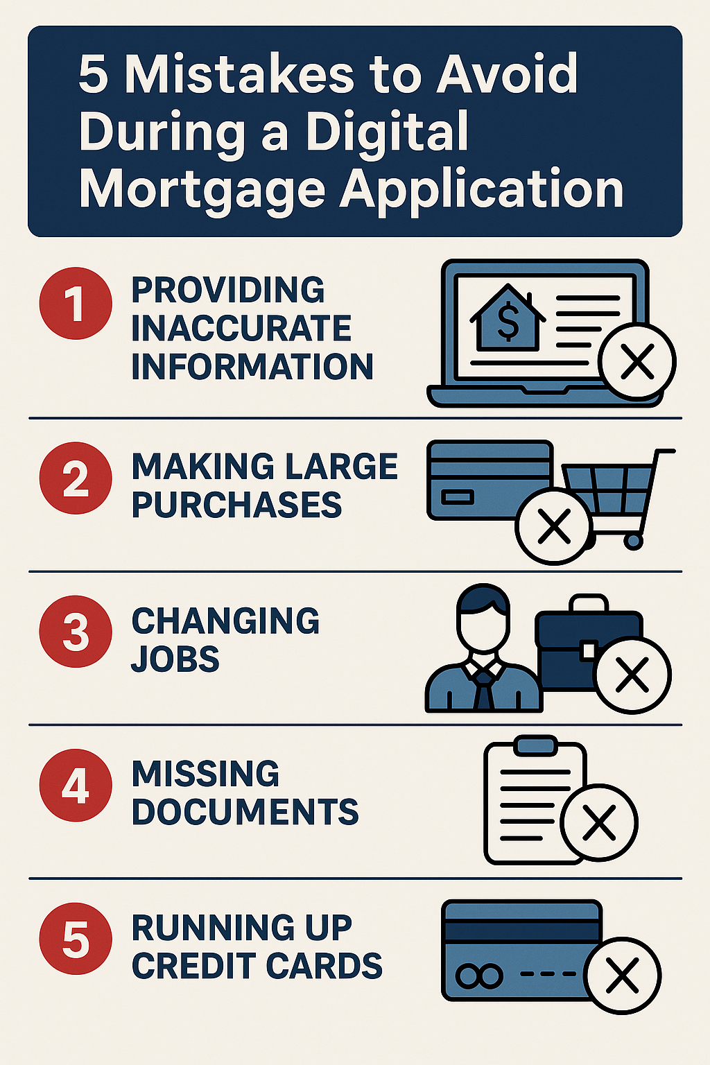 5 Mistakes to Avoid During a Digital Mortgage Application