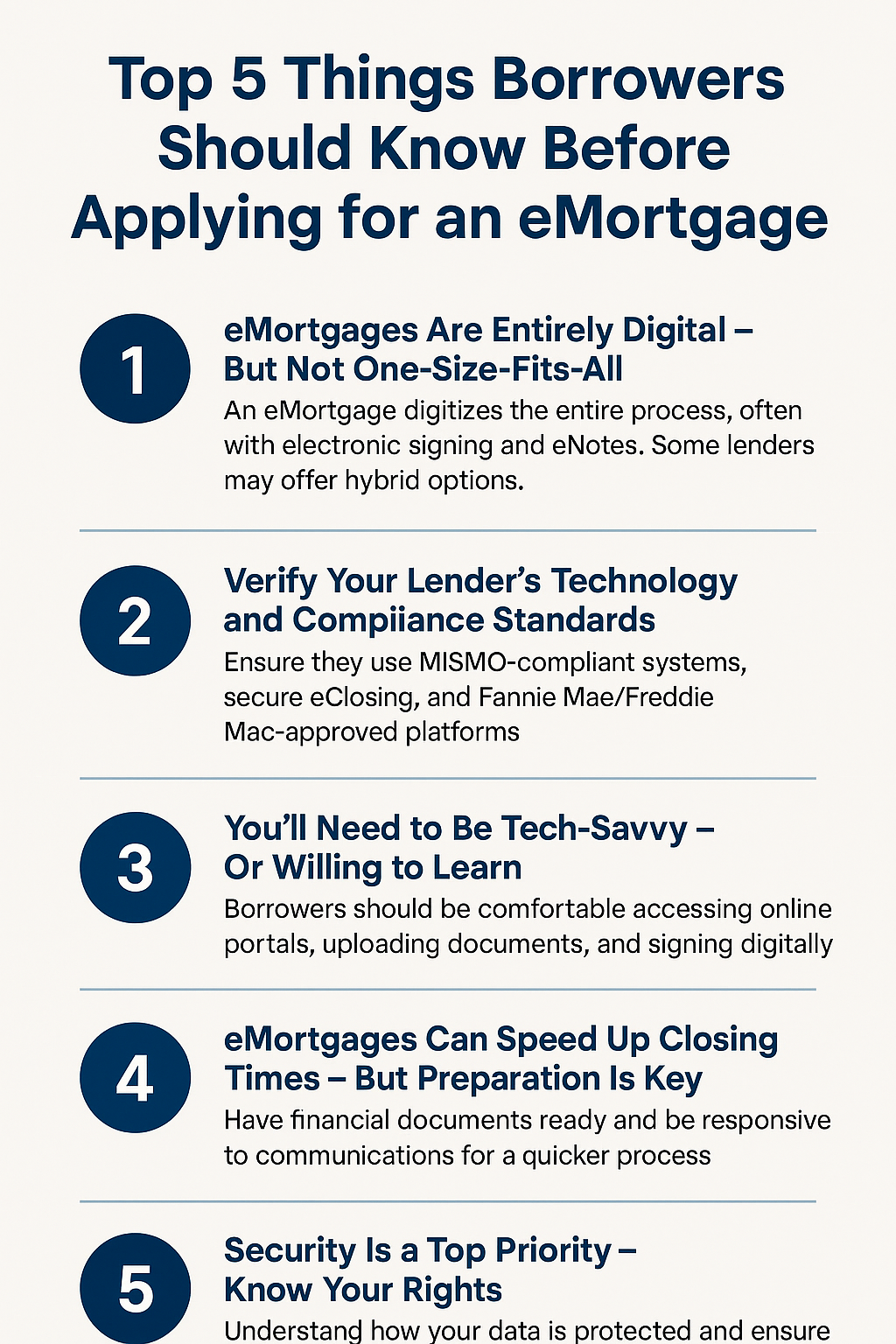 Top 5 Things Borrowers Should Know Before Applying for an eMortgage