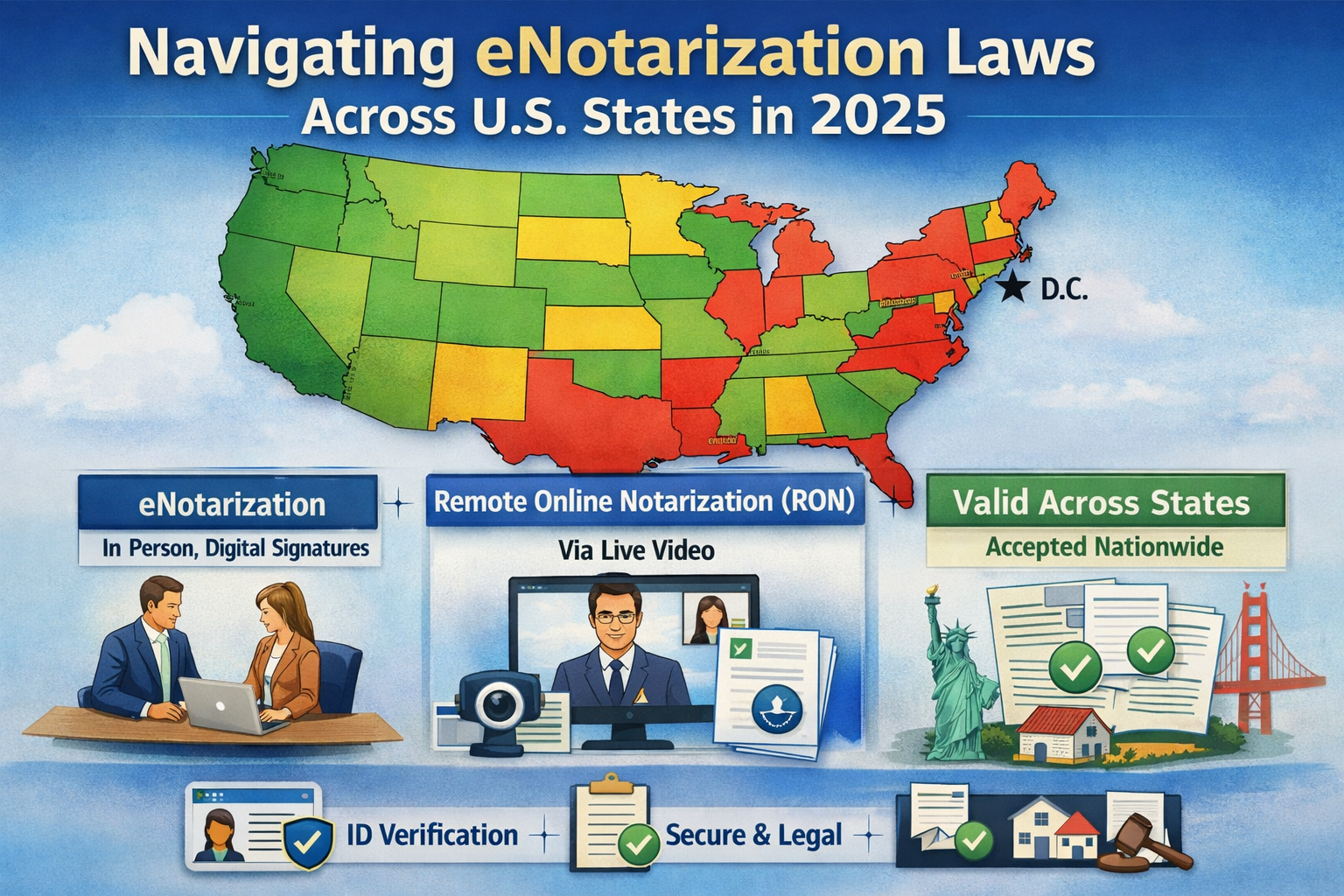 Navigating eNotarization Laws Across U.S. States in 2025