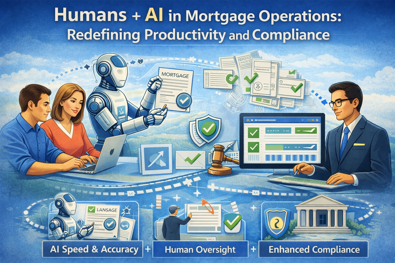 Humans + AI in Mortgage Operations: Redefining Productivity and Compliance