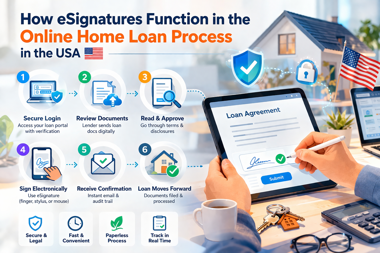 How eSignatures Function in the Online Home Loan Process in the USA