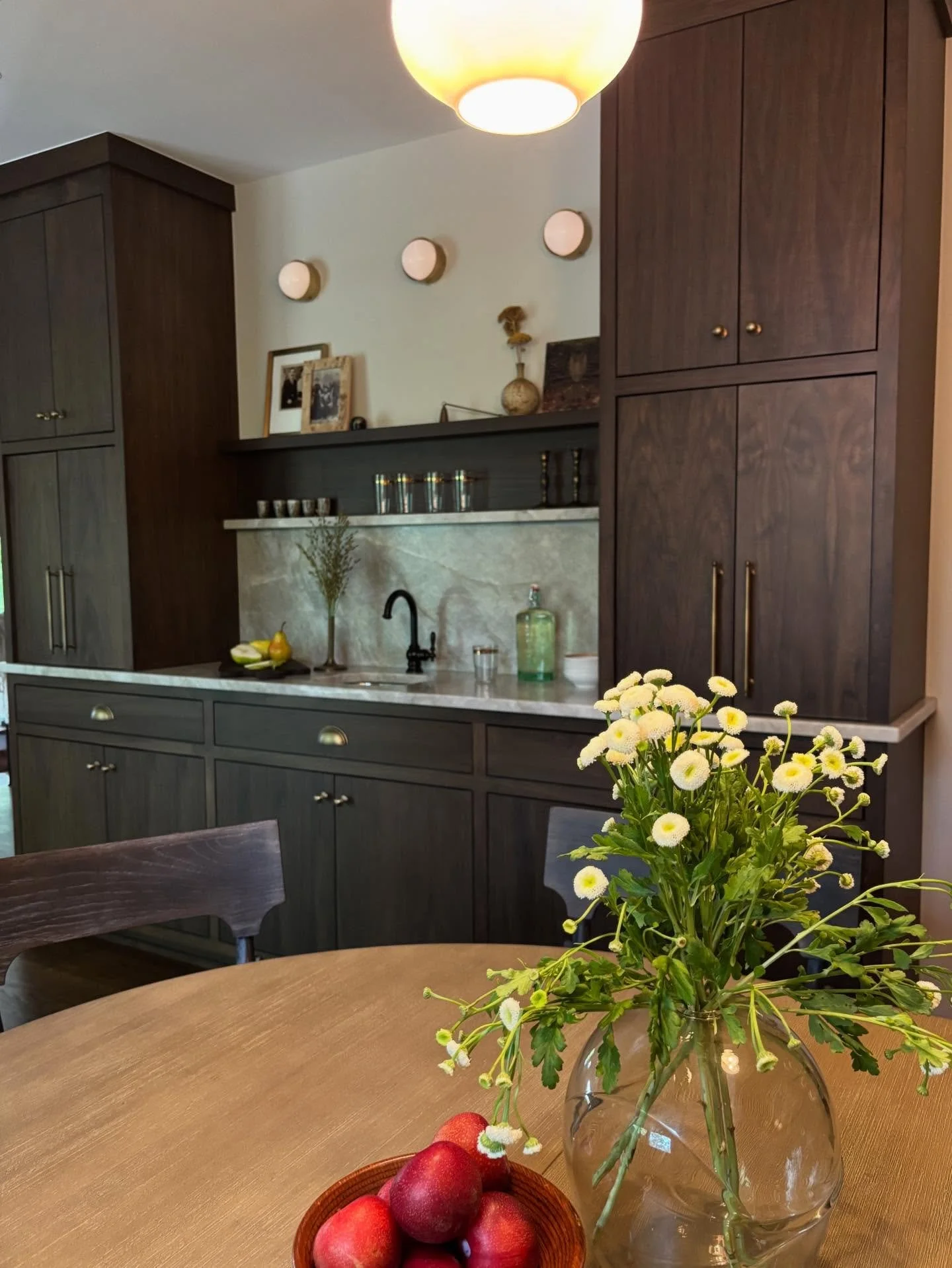 Another peek at our Riverview project. These his and her coffee/tea appliance garages keep the coffee bar functional whilst keeping the small appliances out of sight. 

Construction @ro3llc 
Cabinetry @troyerandtroyercustomcabinets 
Countertops @konk