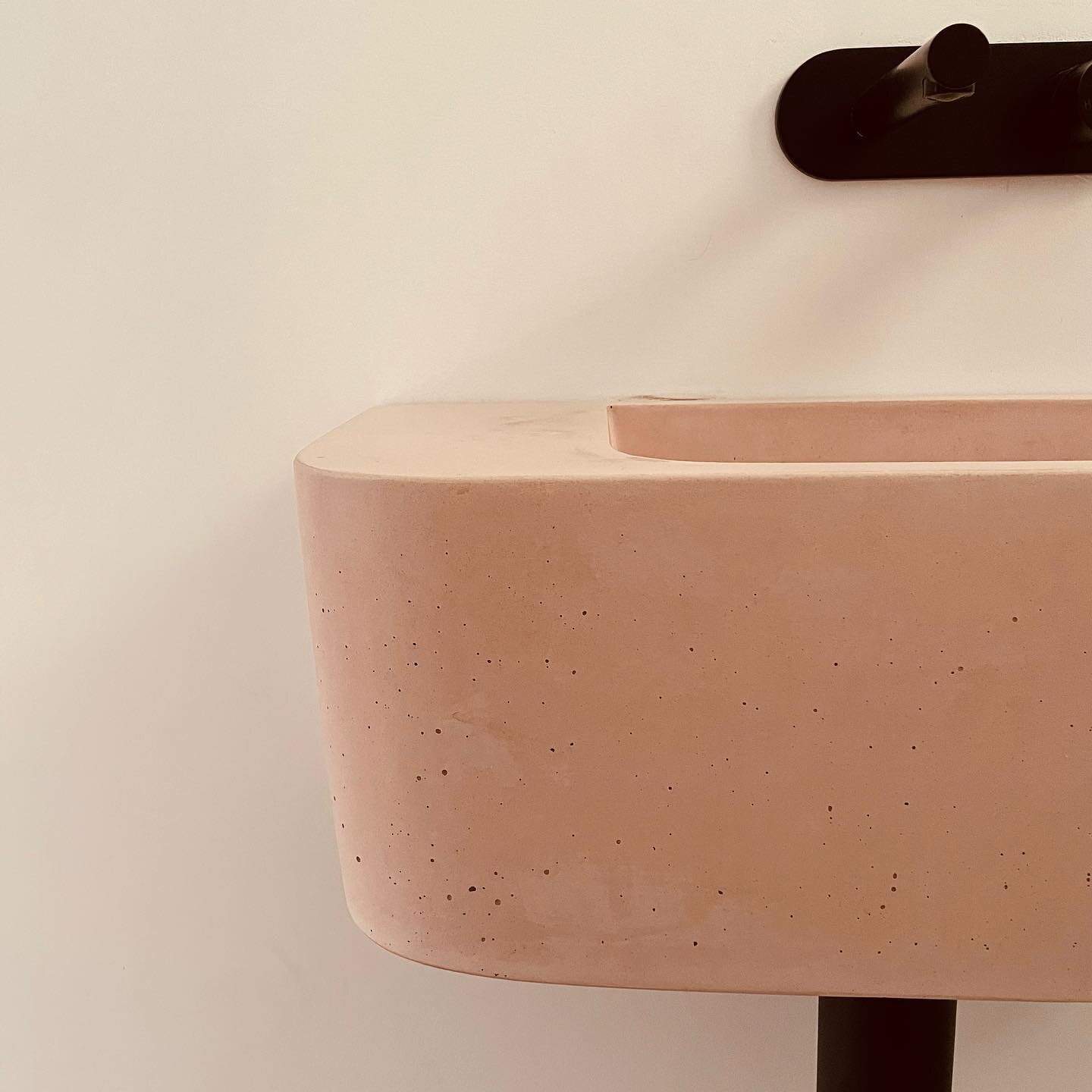 Great things coming soon, including this pink lady. 
#creteinteriors #pinkconcrete #pinkbasin #blushconcrete #concretebasin