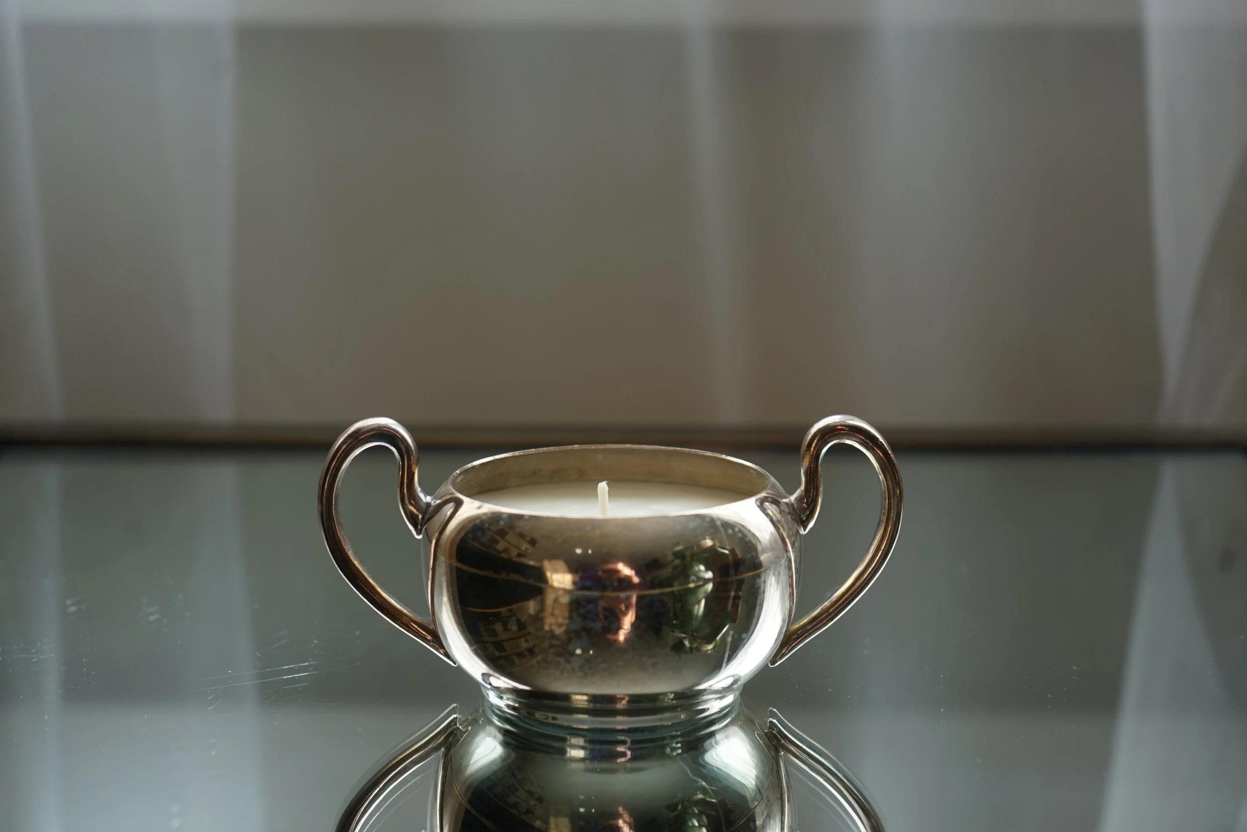 Vintage Silver Sugar Bowl 12.3oz Candle