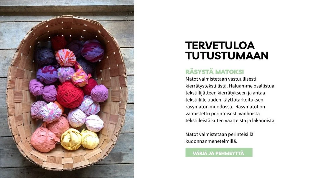 R&auml;symatot ovat vastuullinen valinta sinulle, joka kaipaat yksil&ouml;llisi&auml; ja persoonallisia ratkaisuja kotiin. 

🤍💚🩵 

Laita viesti&auml;:

kutomoinfo@gmail.com