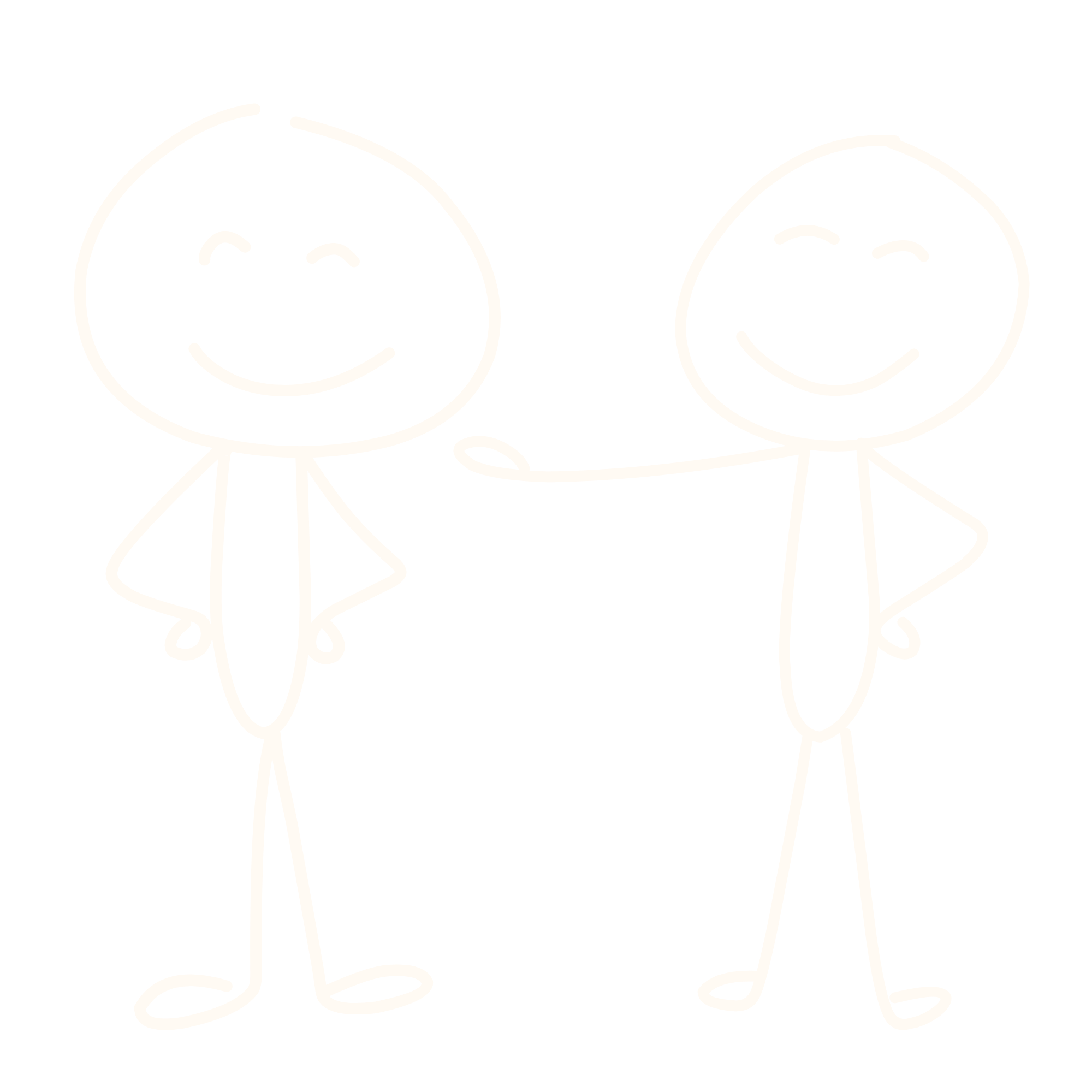 Two happy figures standing together — representing the moment a client achieves independence and no longer needs MypeOwl's support
