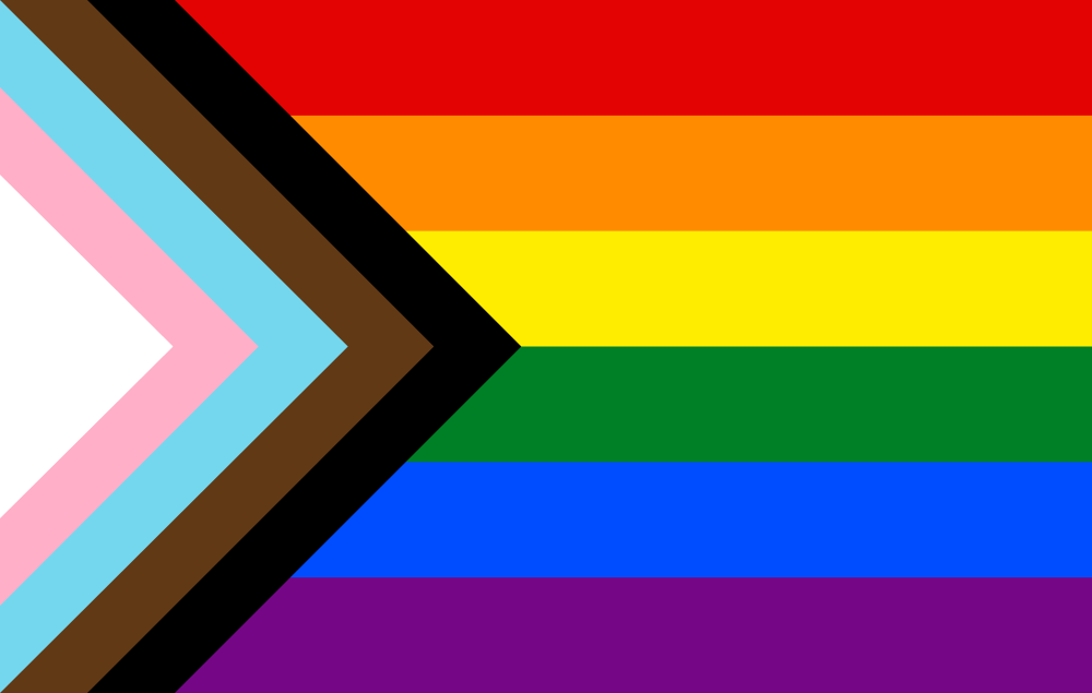 Progress Pride flag — representing MypeOwl's commitment to LGBTQI+ inclusion and diversity