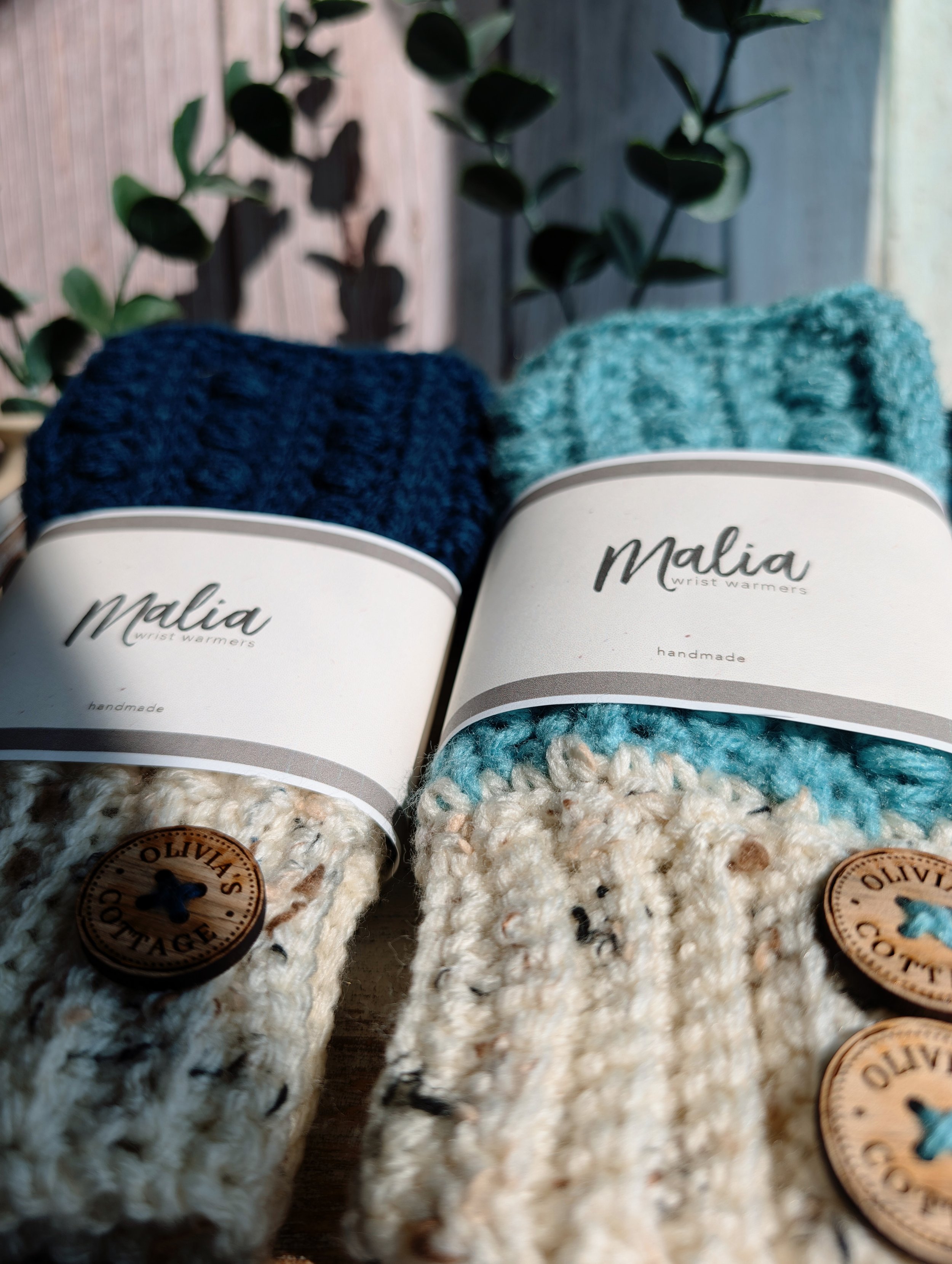 crocheted wrist warmers