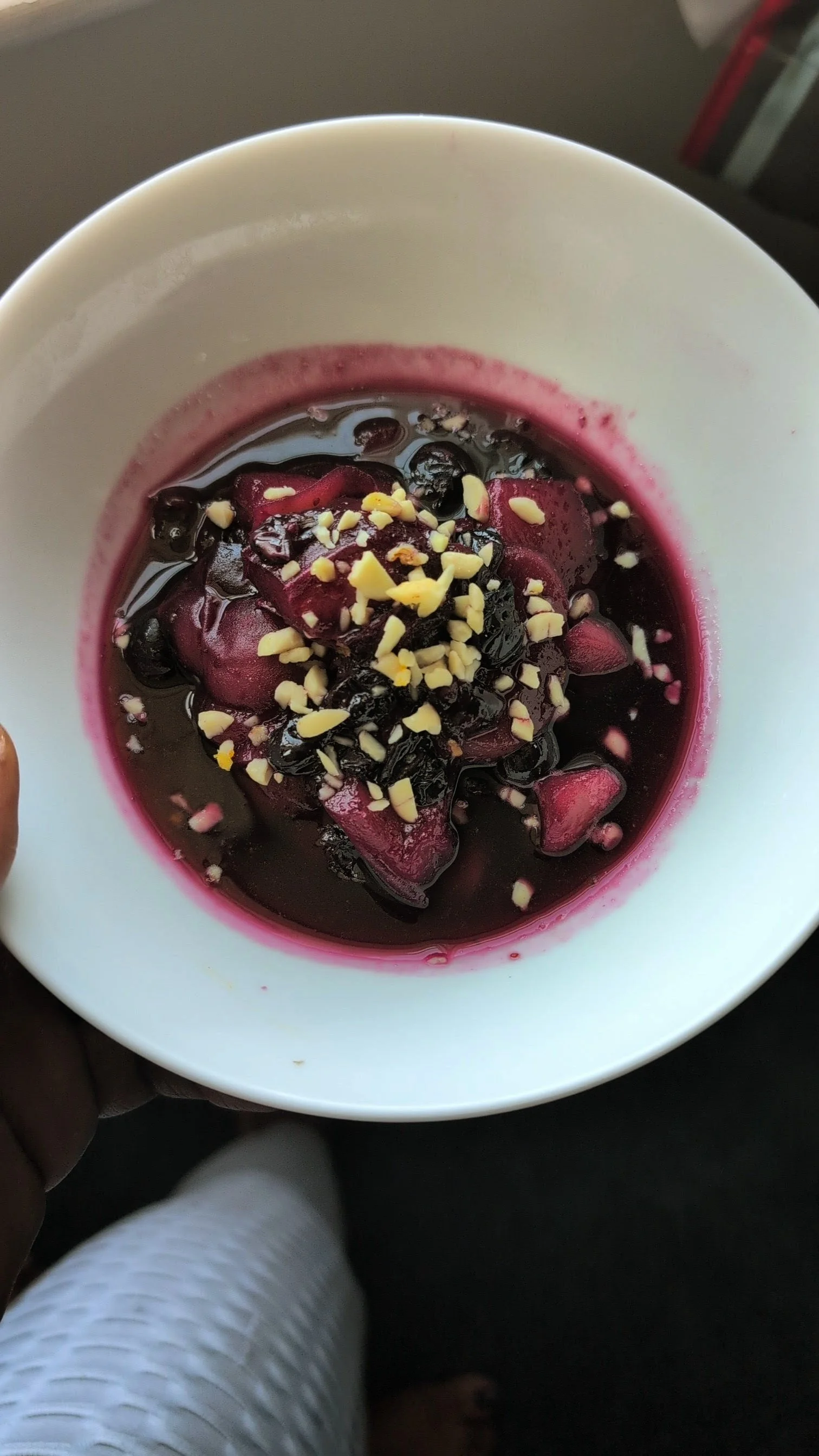 Caramelized blueberry peach 
