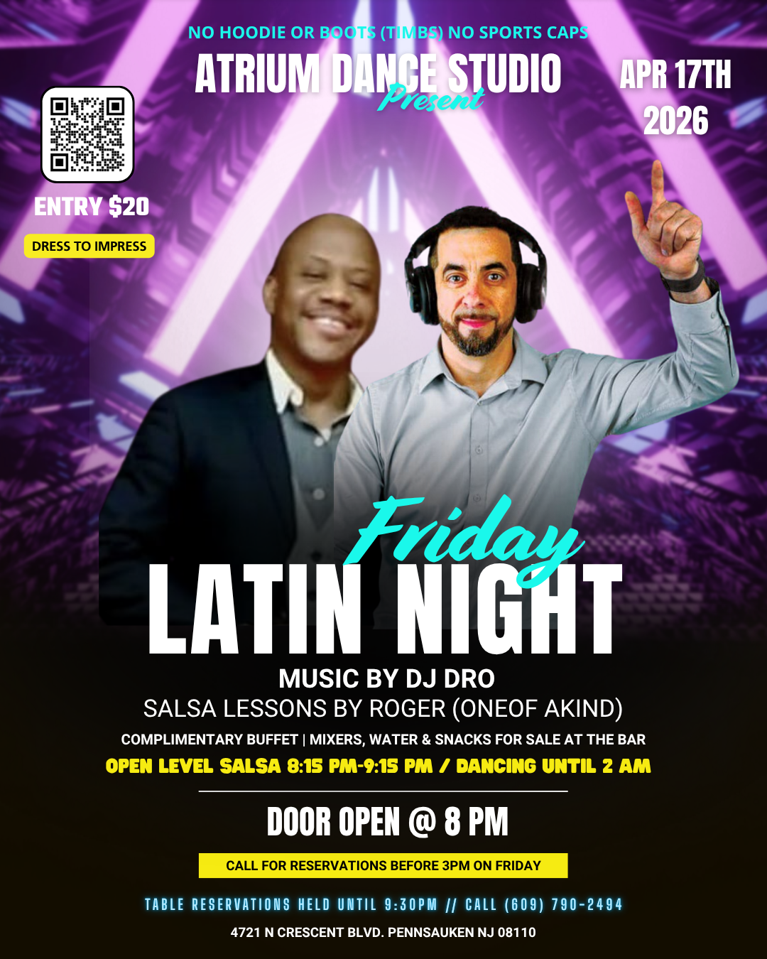 FRIDAY LATIN NIGHT at The Atrium Dance Studio💜🔥