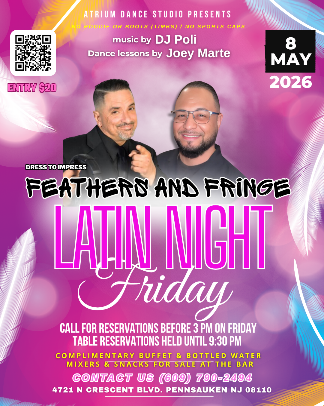 Feathers & Fringe Latin Night: Salsa, Style & DJ Poli at The Atrium Dance Studio