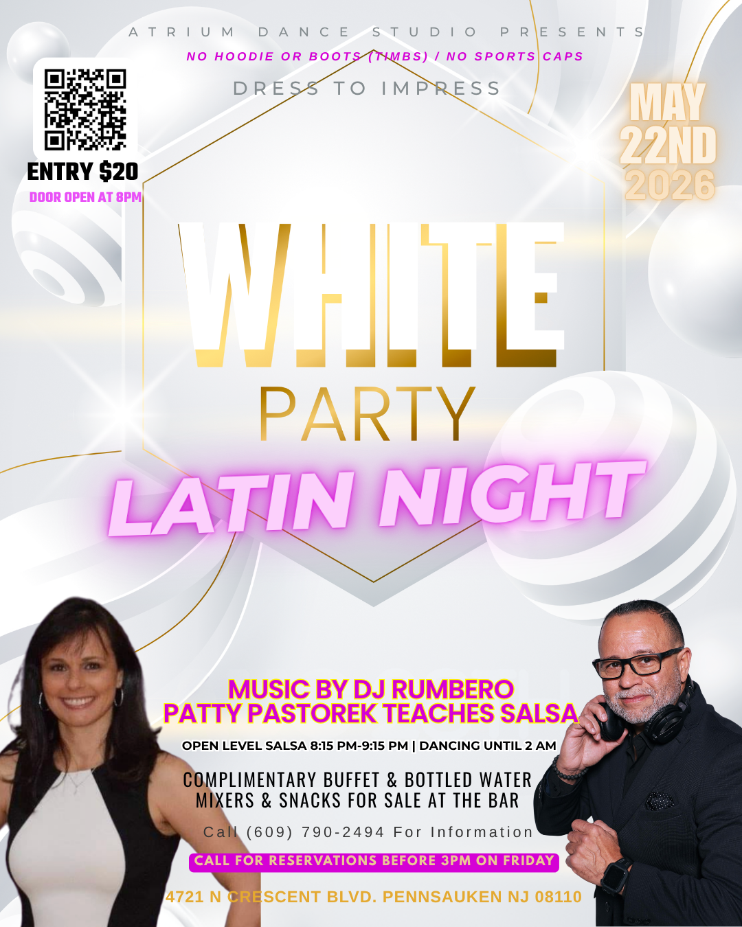 White Party Latin Night at The Atrium Dance Studio