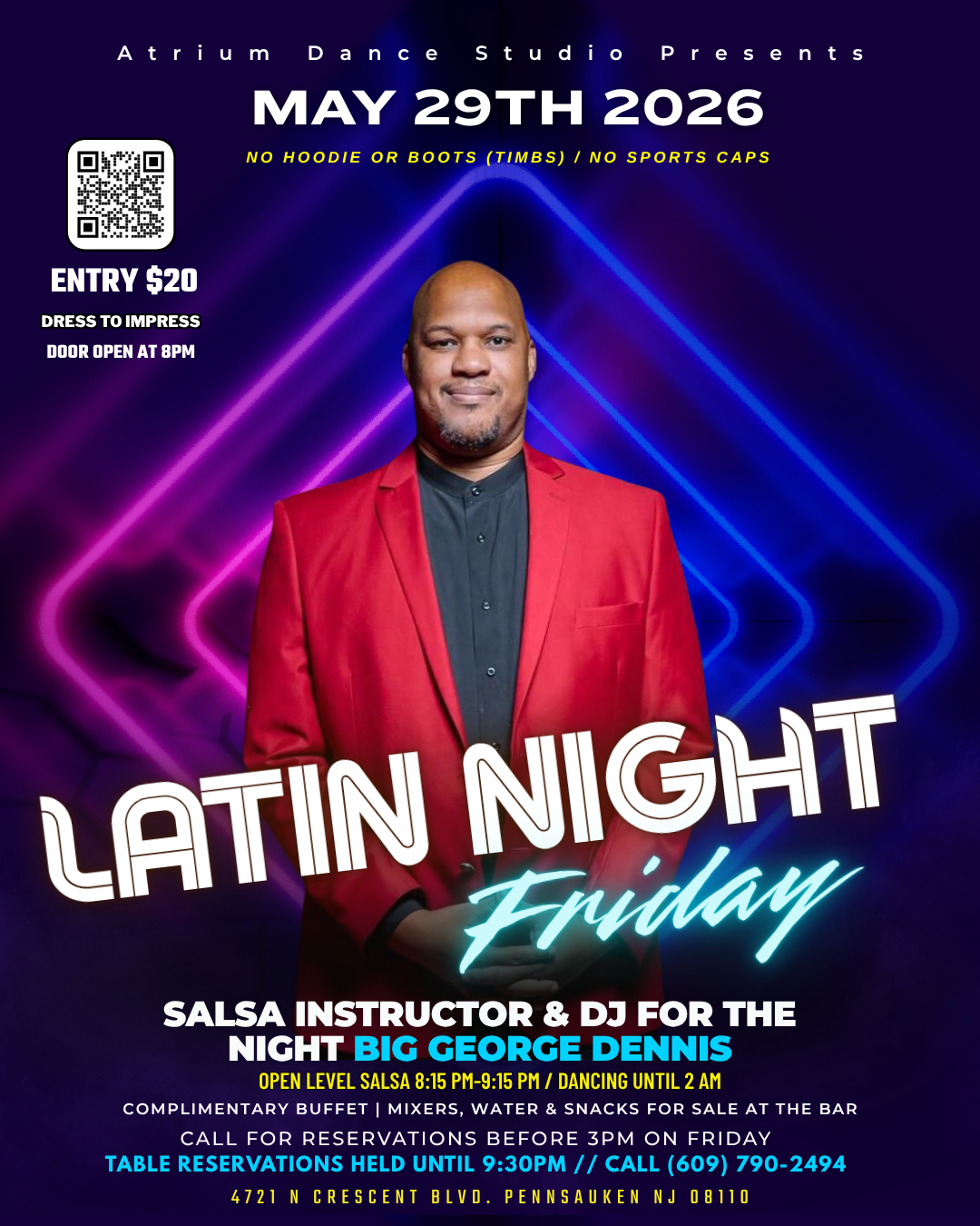 Latin Night Friday with Big George Dennis at The Atrium Dance Studio 🔥💃