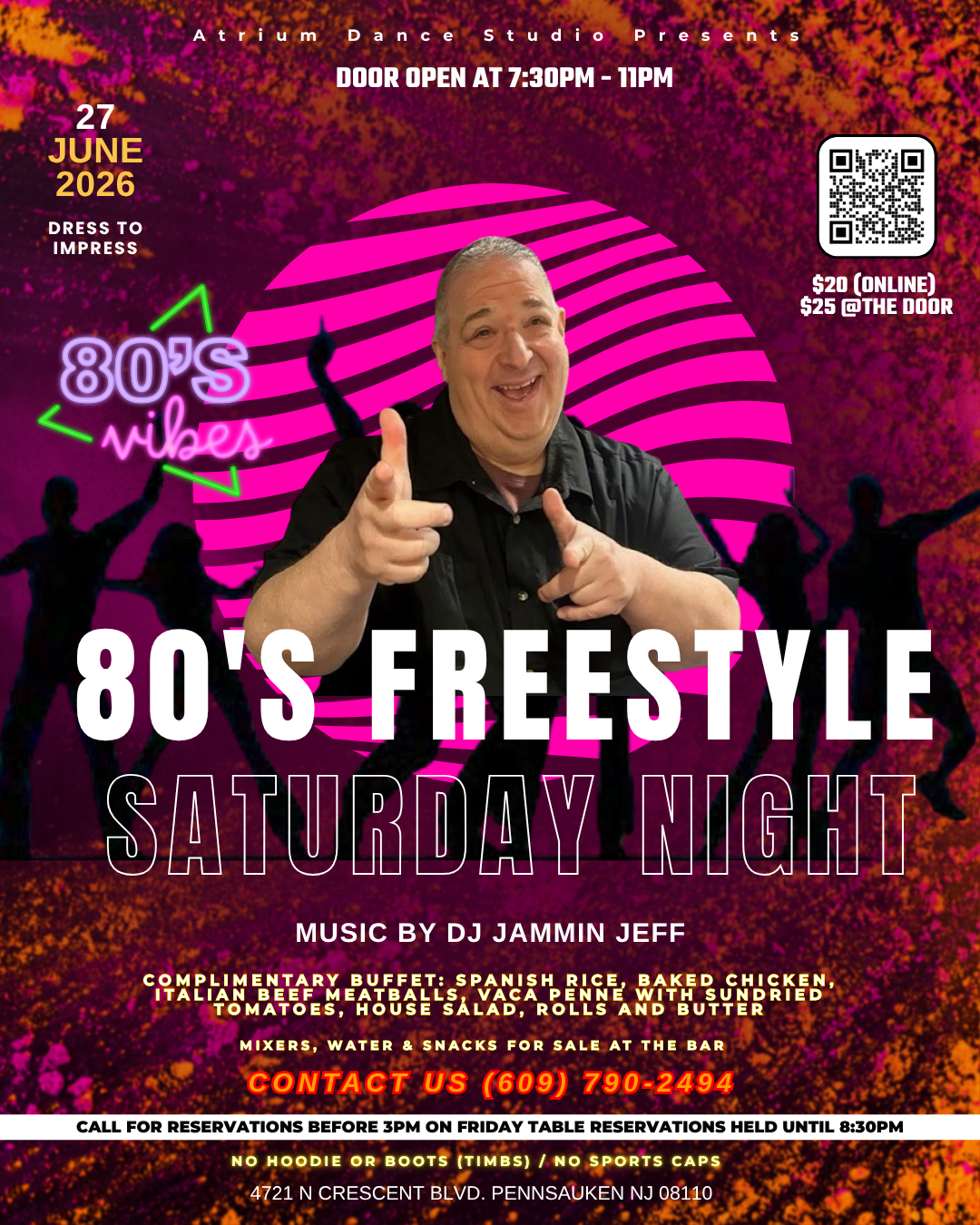 80s Freestyle Saturday Night: Throwback Hits & Nonstop Dancing at The Atrium Dance Studio ✨🔥