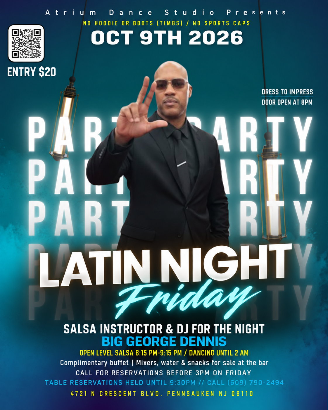 Friday Latin Night with Big George Dennis at Atrium Dance Studio