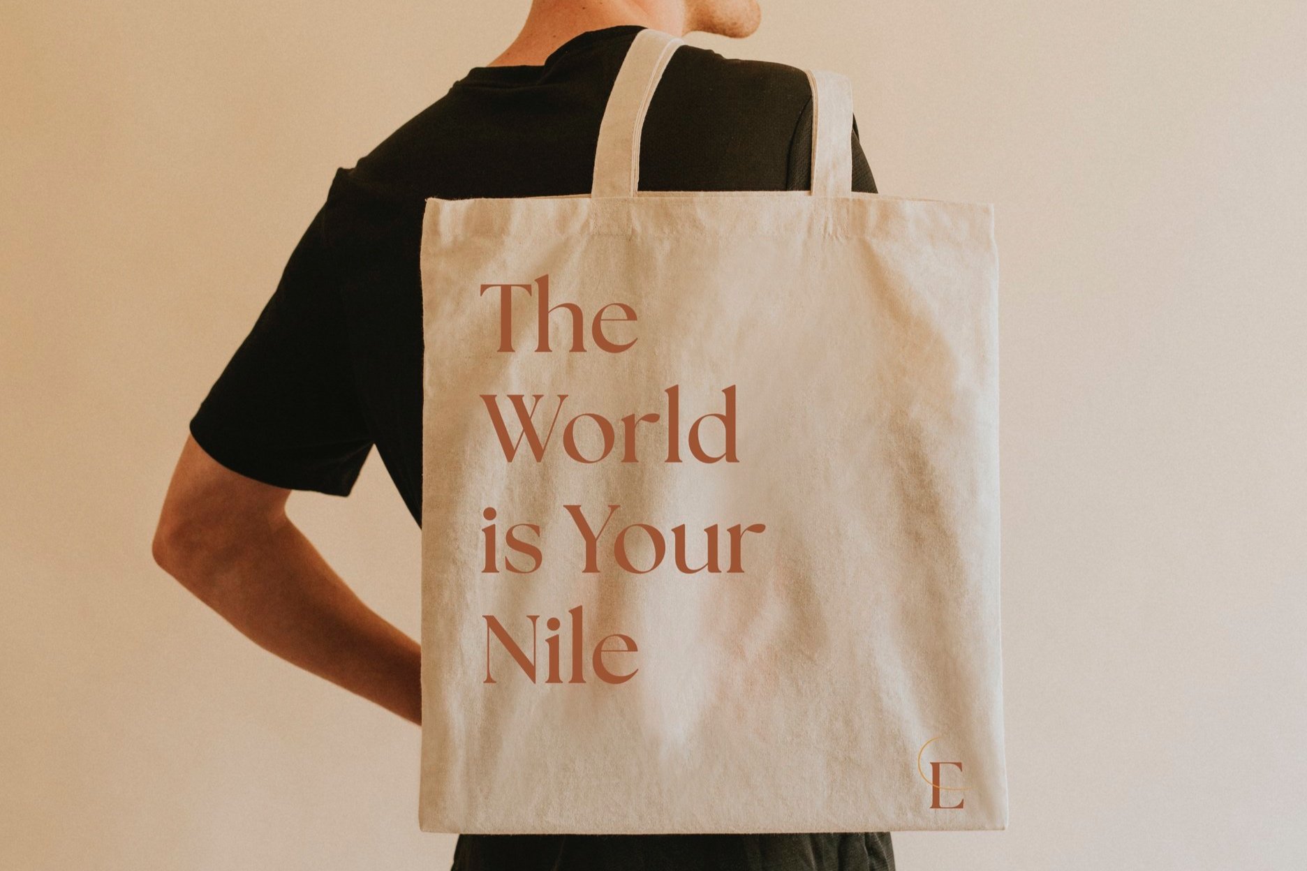 An example of a merchandise tote bag.