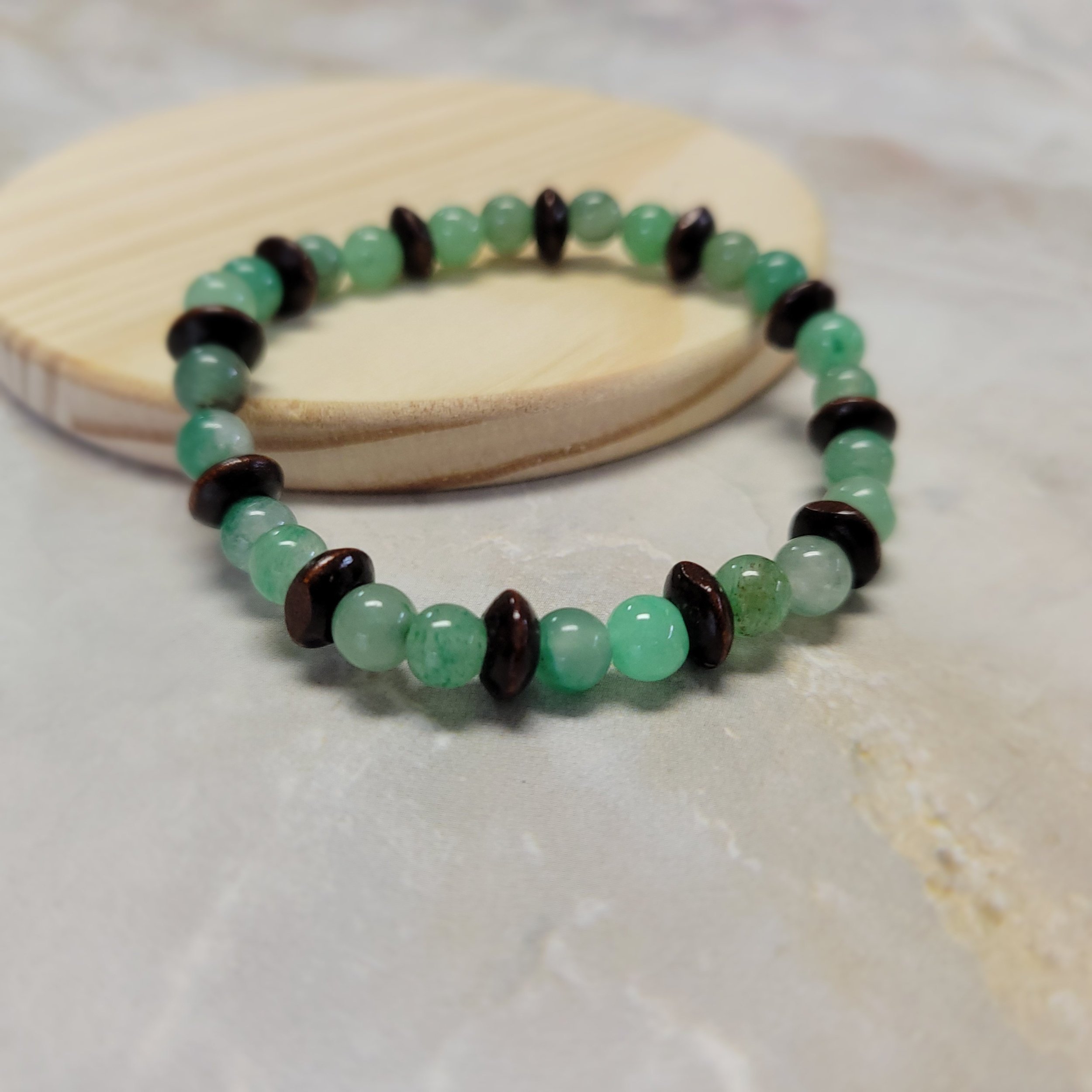 Mint Chocolate Beaded Bracelet