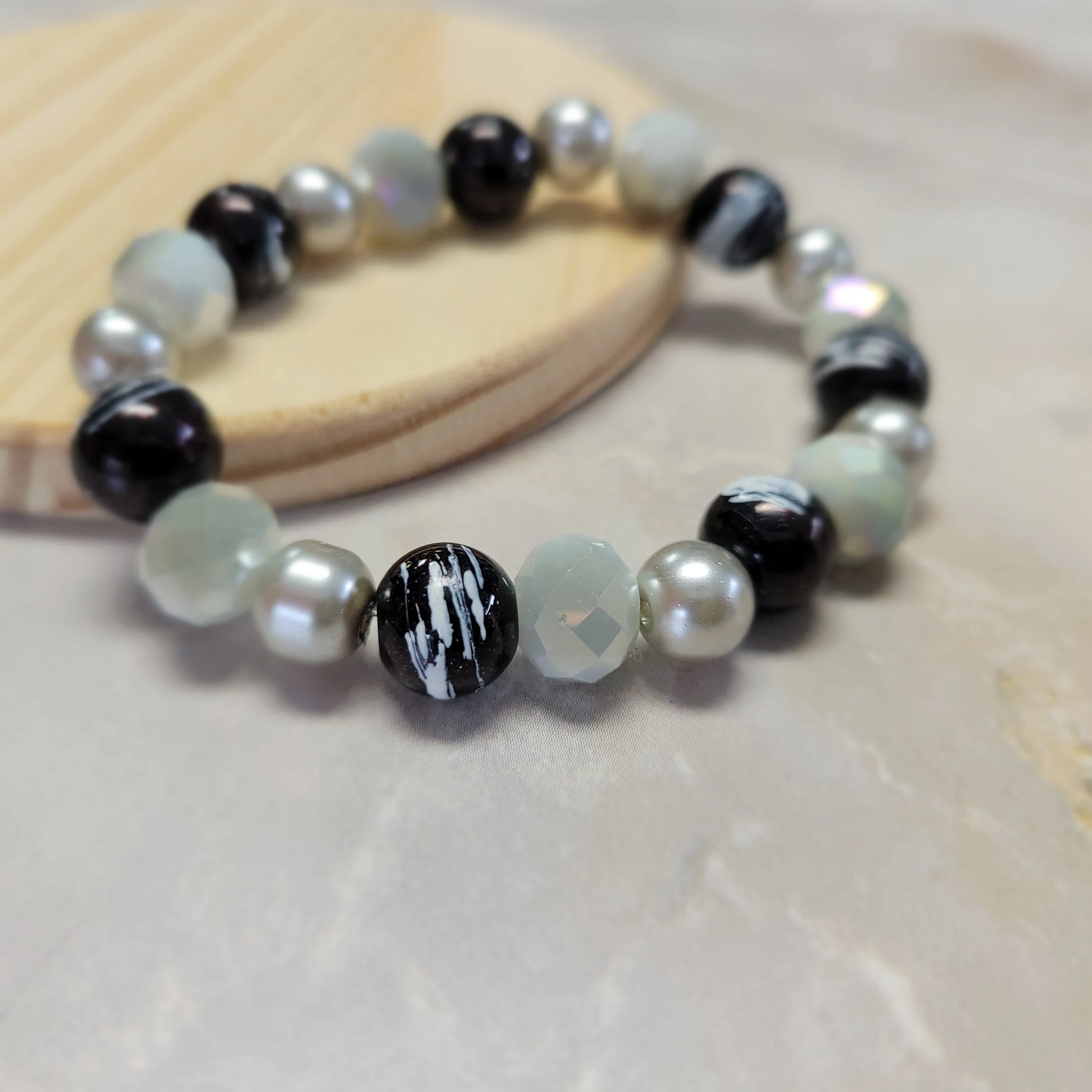 Neutral Variety Beaded Bracelet