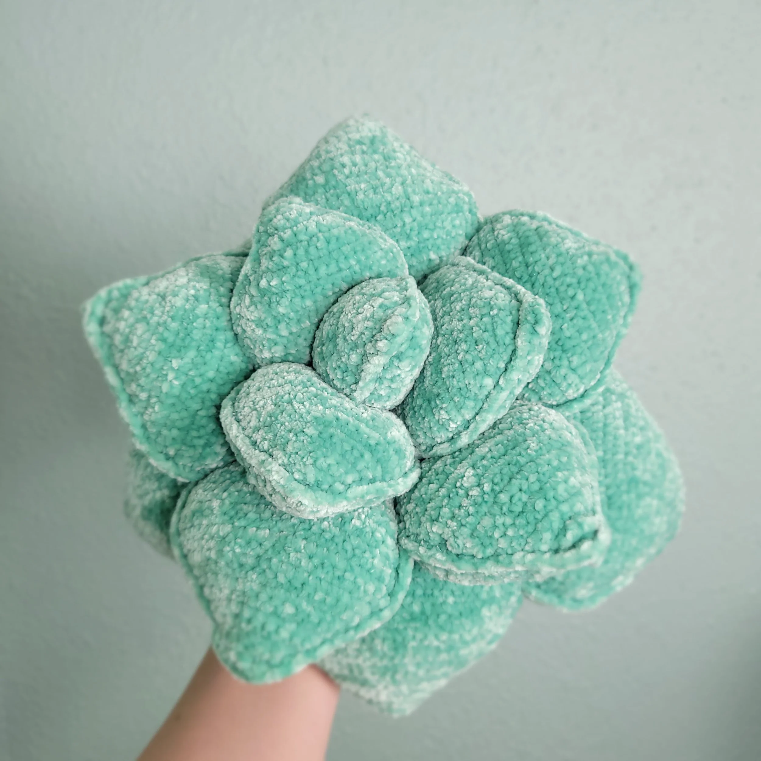 Crochet Velvet Succulent Cushion