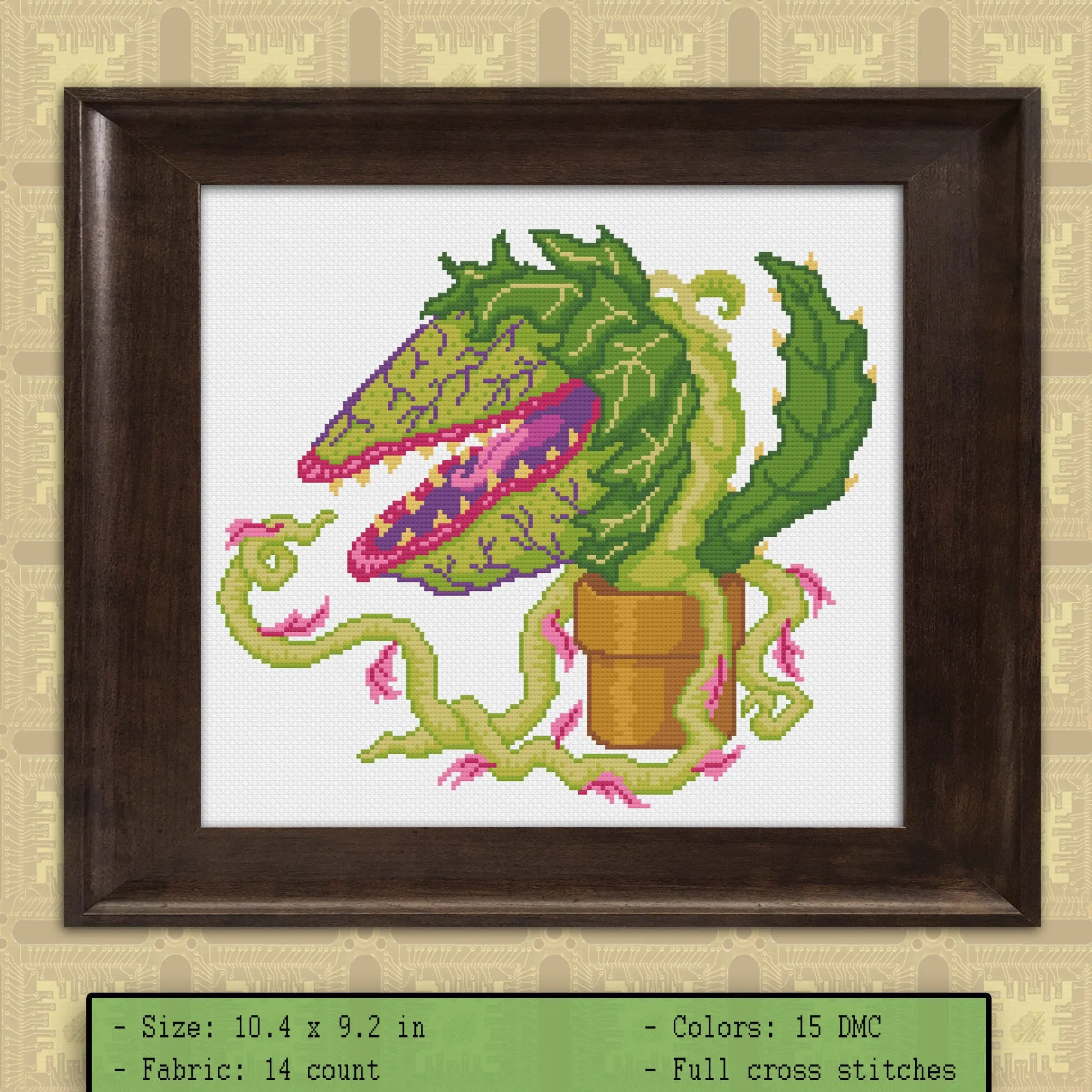 Audrey II Cross Stitch Pattern - PRE PRINTED