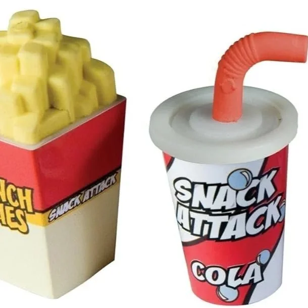 Snack Food Mini Eraser/Sharpener
