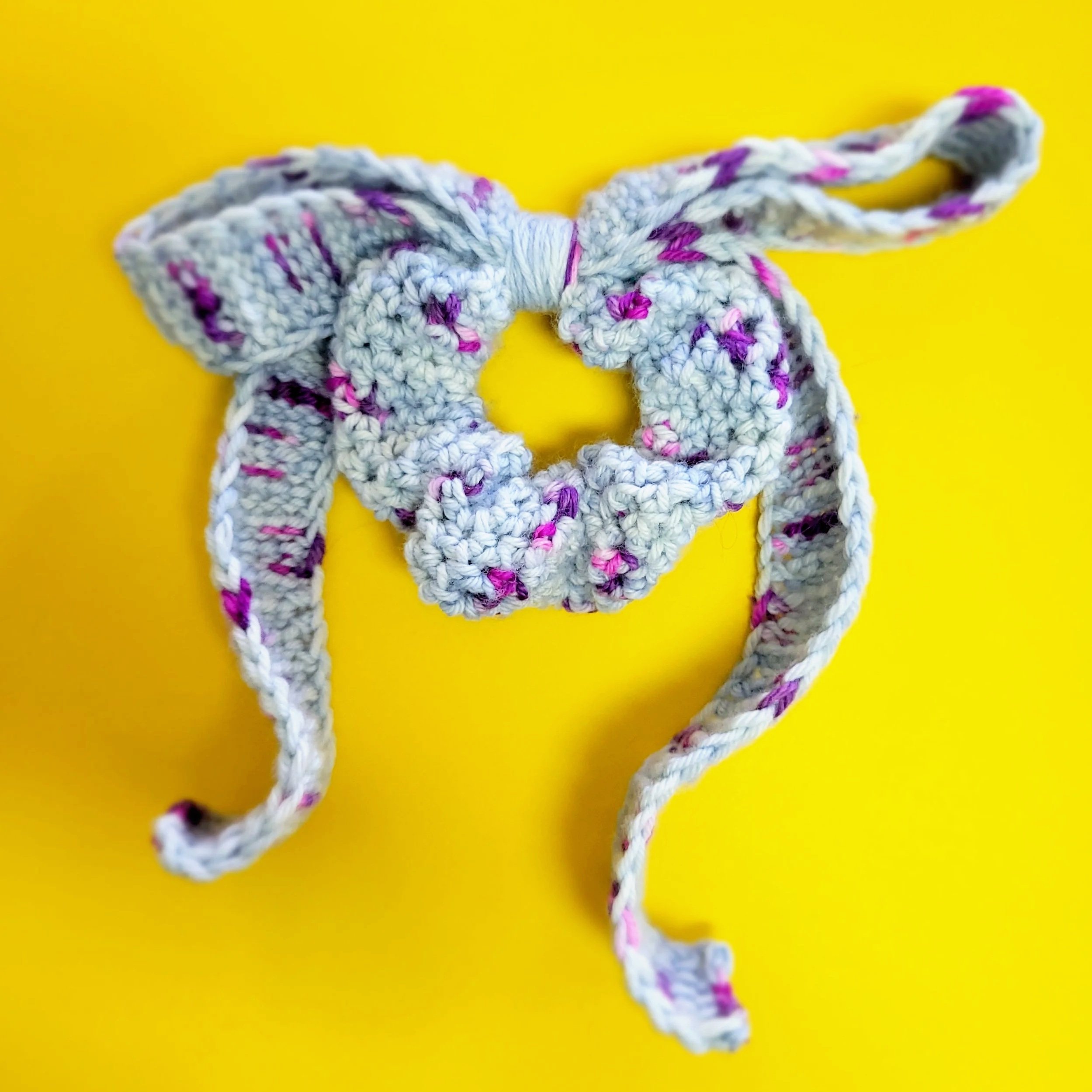 Big Bow Crochet Scrunchie