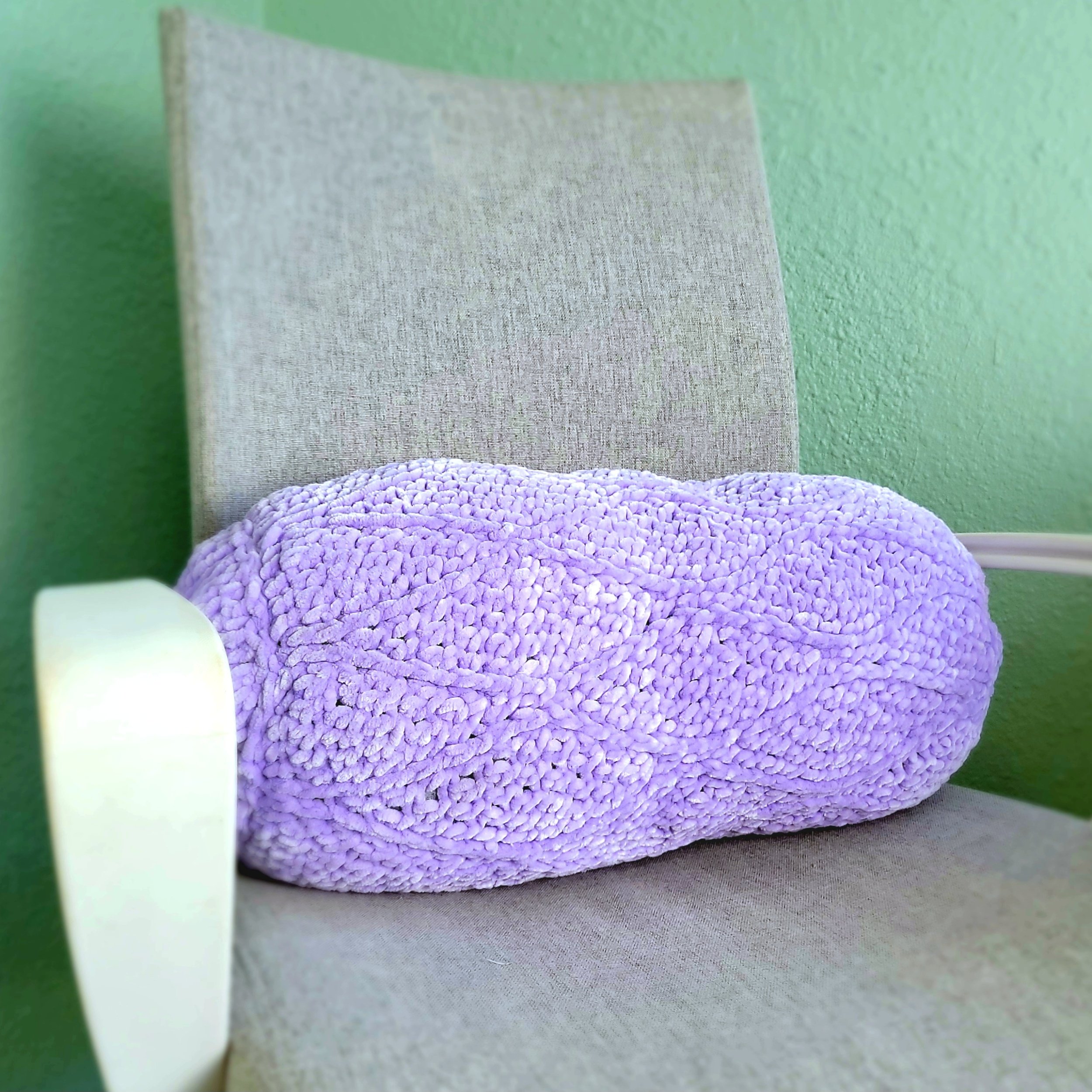 Lavender Velvet Bolster Pillow