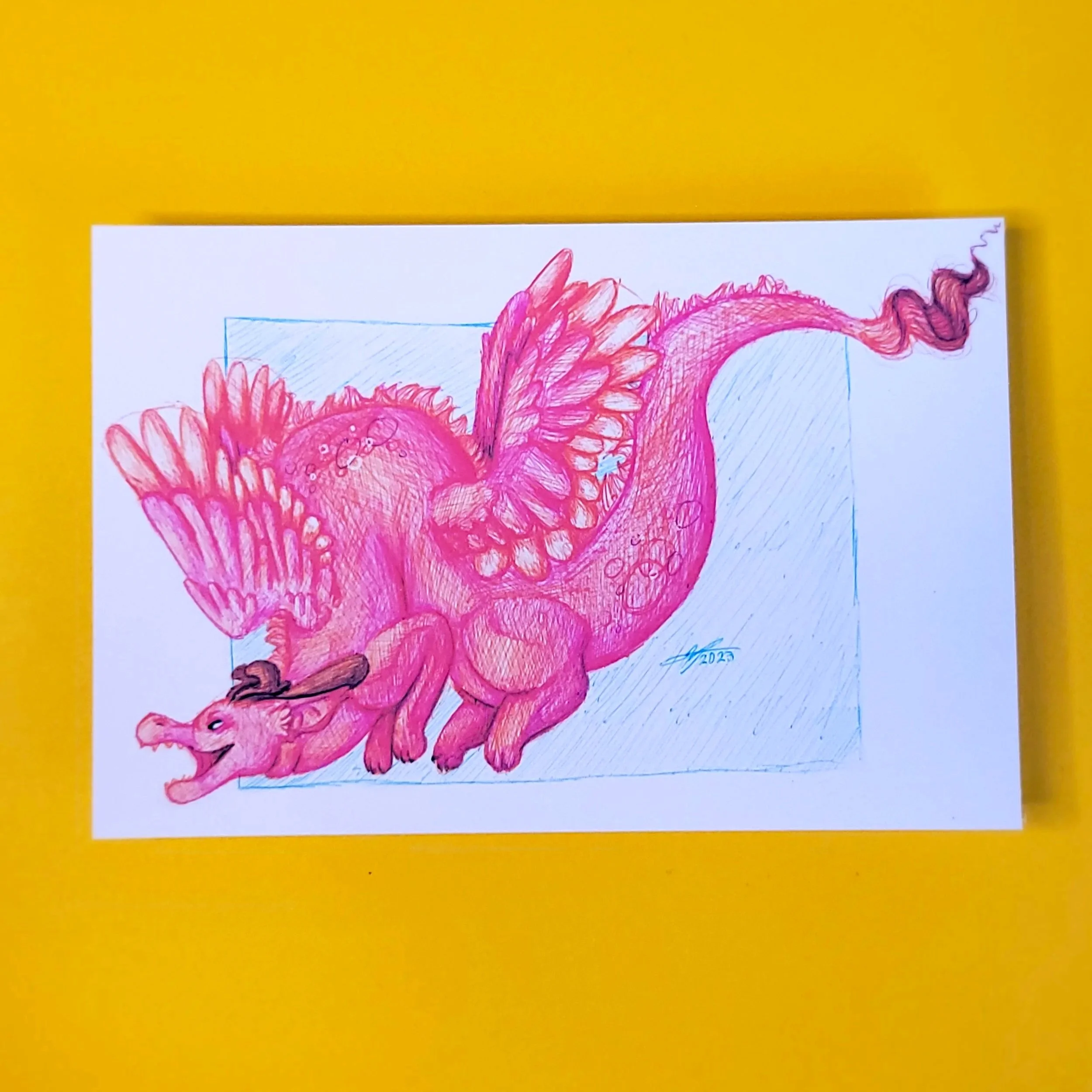 Scary Dragon Postcard