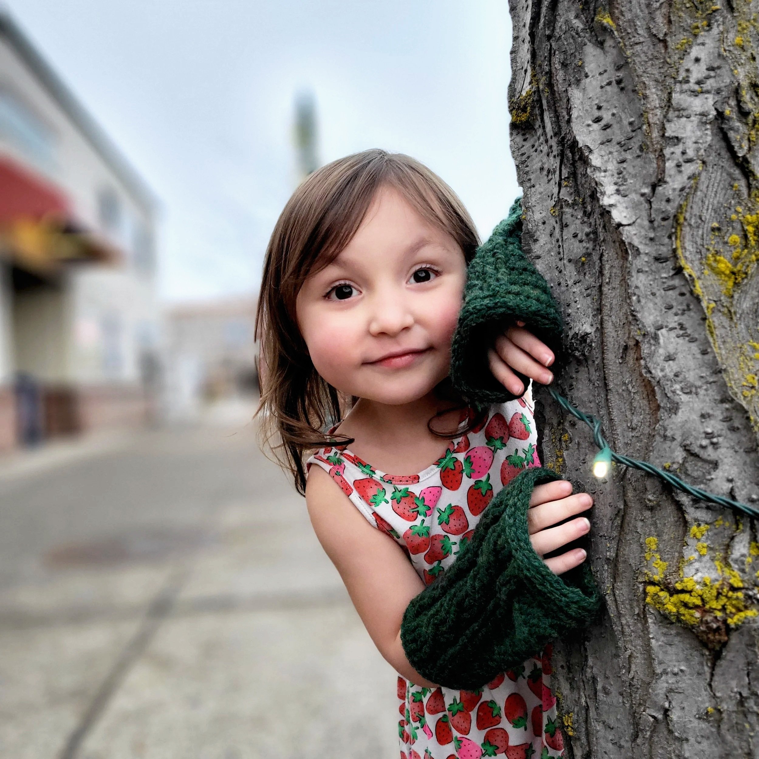 Forest Wool Fingerless Mitts