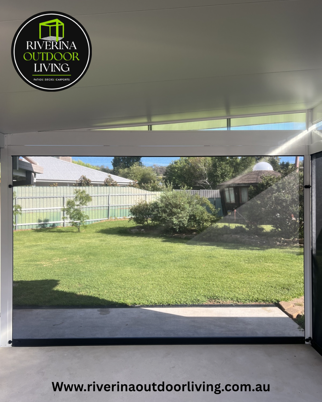 ombra ziptrack outdoor blinds versiclad insulated roof sheet patio riverinaoutdoorliving riverinaoutdoorblinds wagga wagga