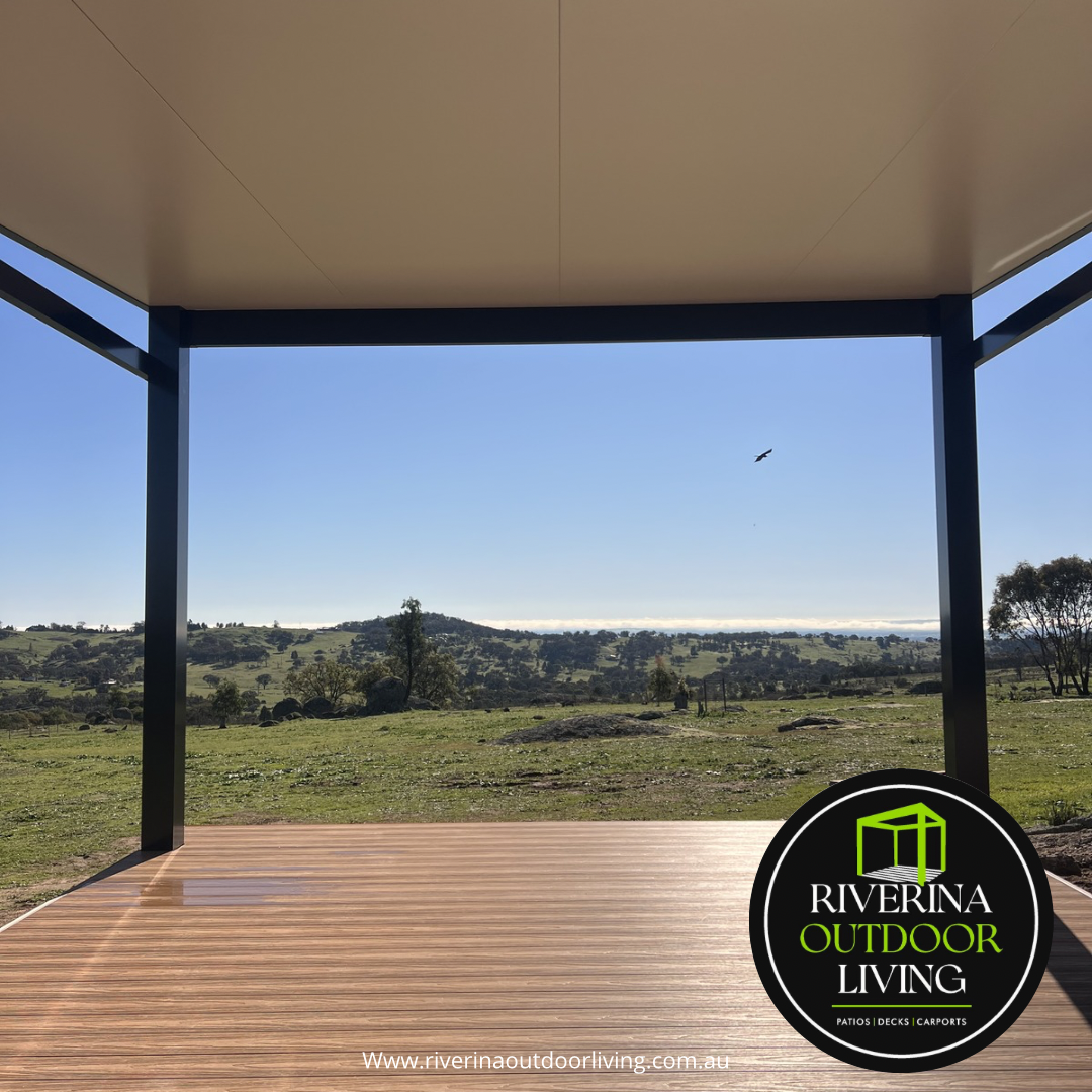 freestanding Versiclad ceiling insulated roof sheet pergola patio ecodeck deck Riverina outdoor living wagga wagga