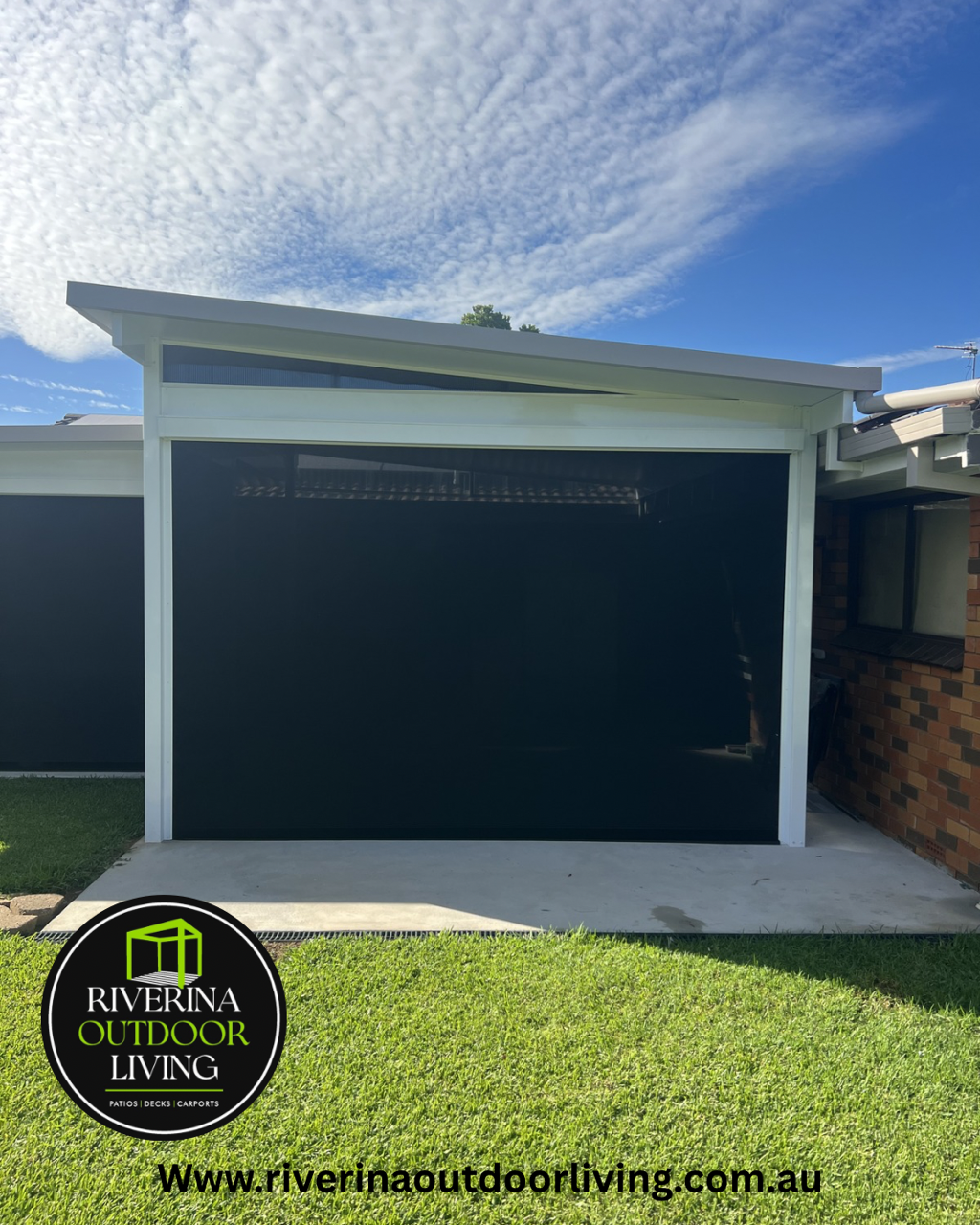 ombra ziptrack outdoor blinds versiclad insulated roof sheet patio riverinaoutdoorliving riverinaoutdoorblinds wagga wagga