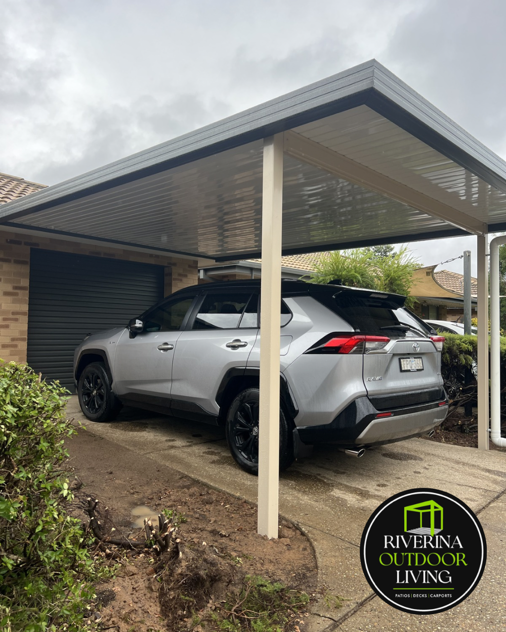 riverinaoutdoorliving riverinaoutdoorblinds wagga wagga lysaght flatdek Carport patio awning pergola