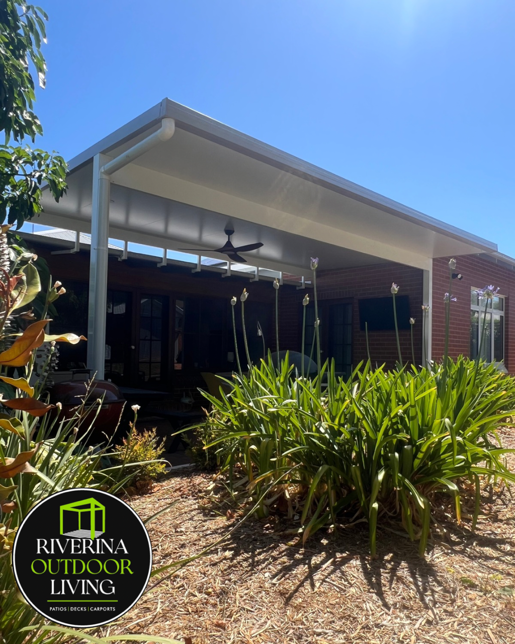 flyover raised Riser bracket versiclad insulated patio Riverinaoutdoorliving