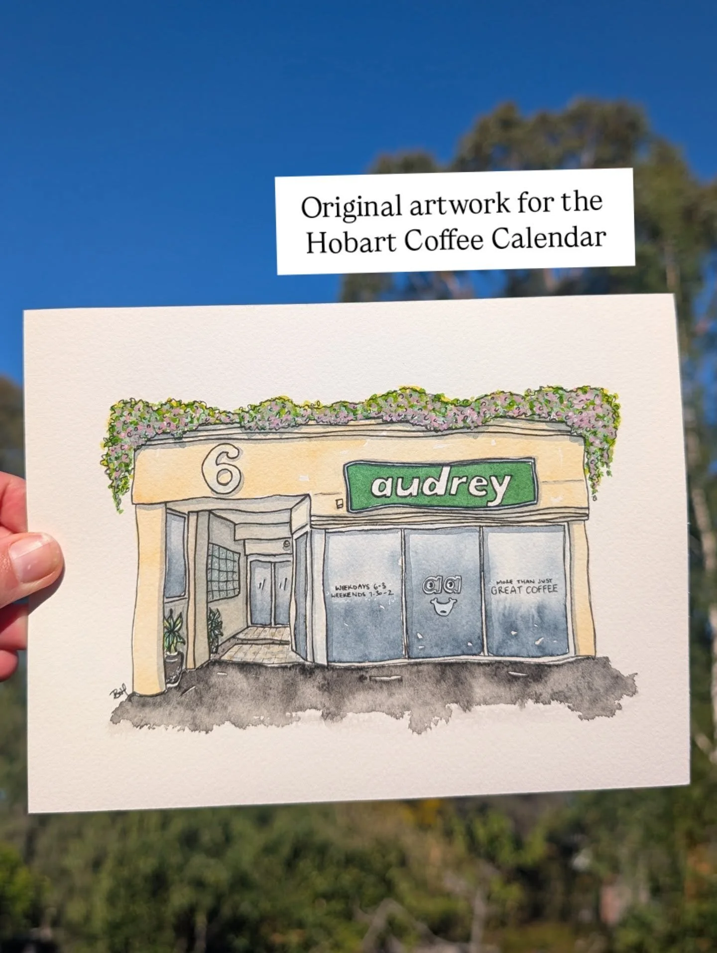 If you're from the Eastern Shore, you've been here for coffee 🌟

What started as a quiet idea - capturing Hobart's cafe culture through my perspective - has turned into the first ever Hobart Coffee Calendar, featuring twelve hand painted local favou
